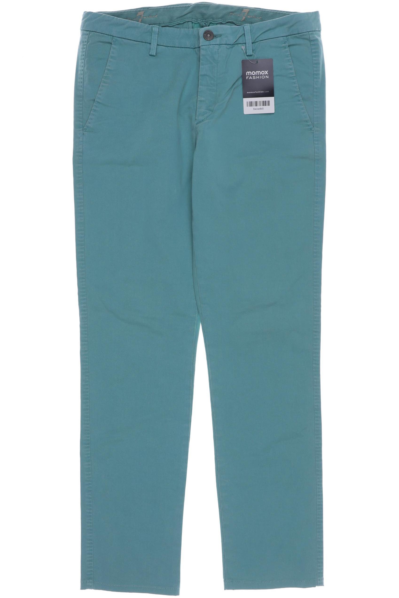 

7 for all mankind Damen Stoffhose, türkis