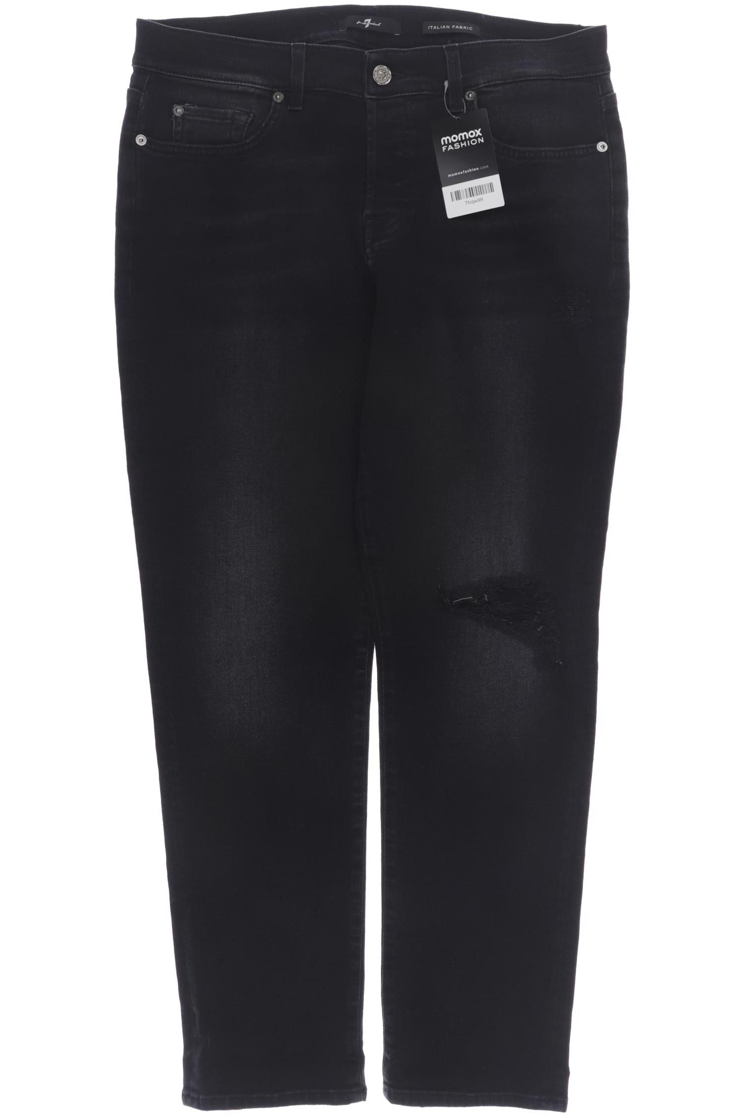 

7 for all mankind Damen Jeans, schwarz