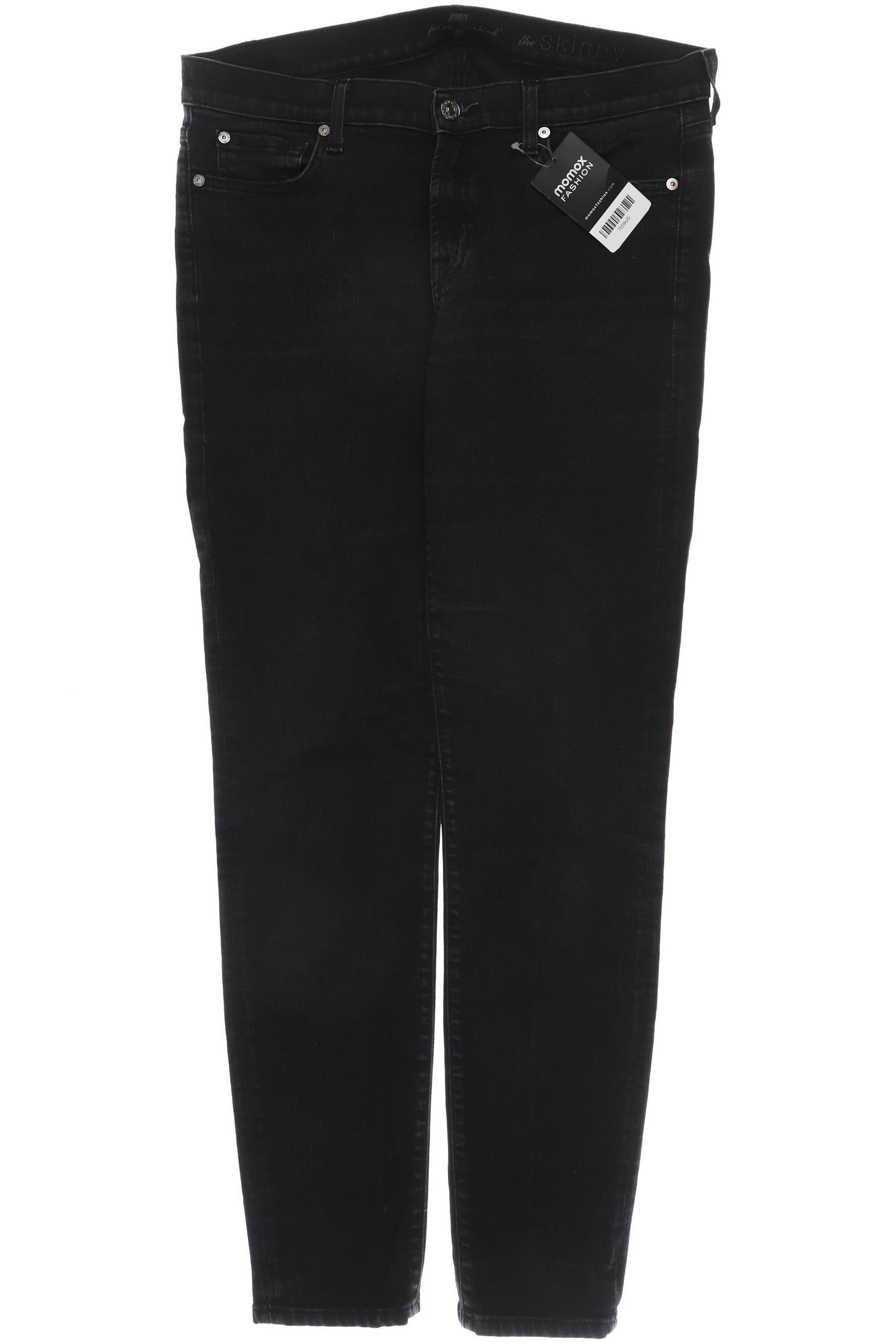 

7 for all mankind Damen Jeans, schwarz