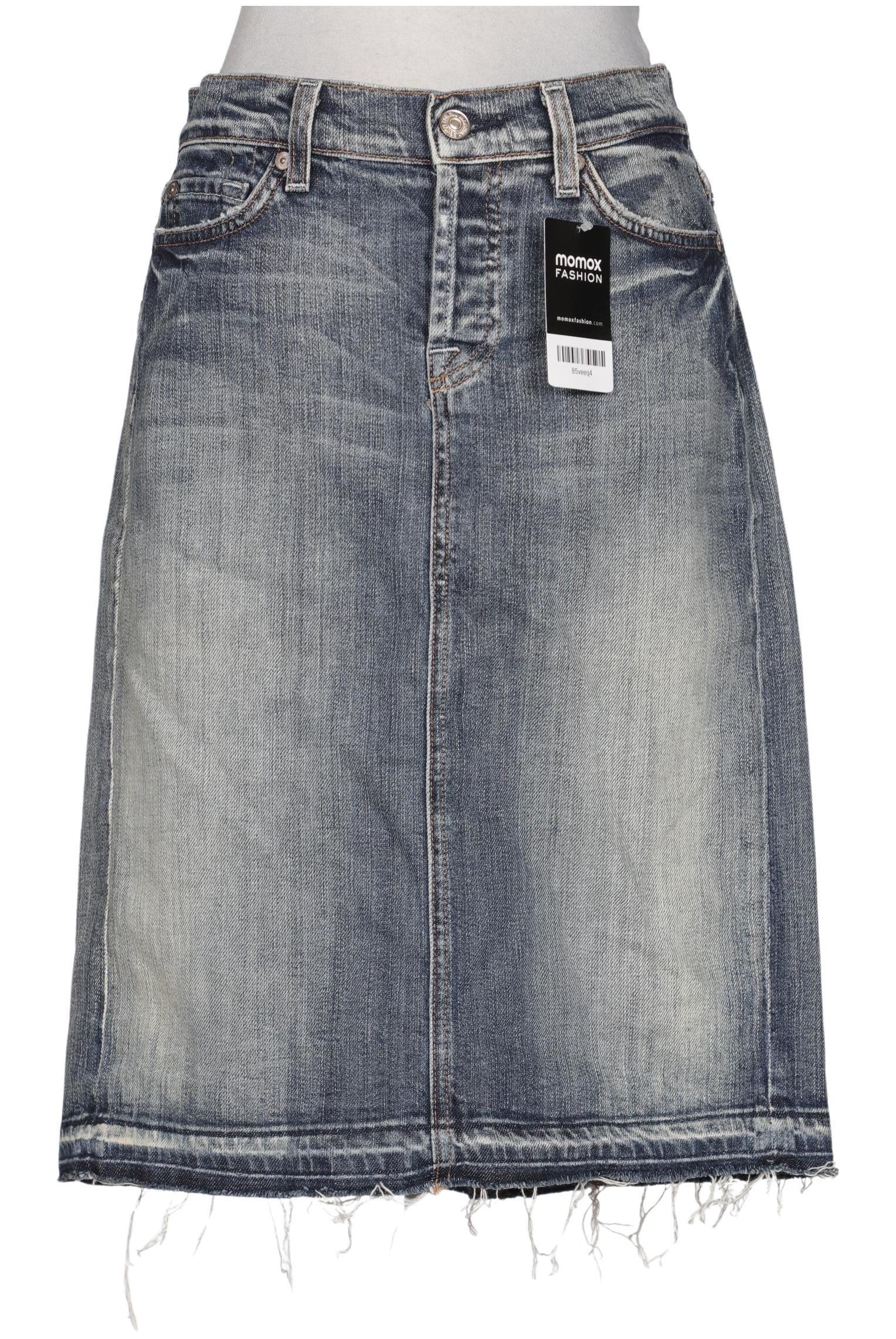 

7 for all mankind Damen Rock, blau, Gr. 28