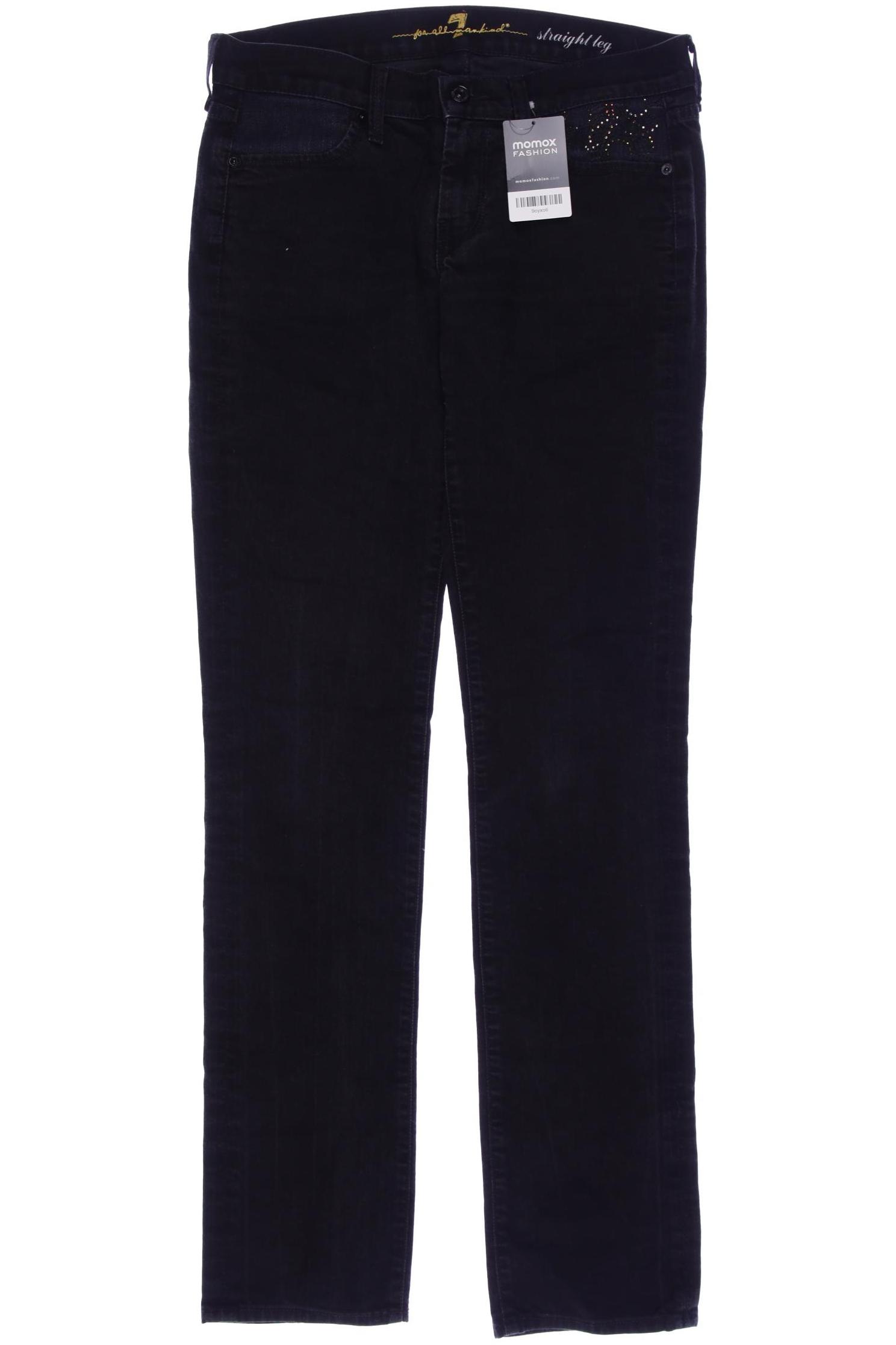 

7 for all mankind Damen Jeans, schwarz