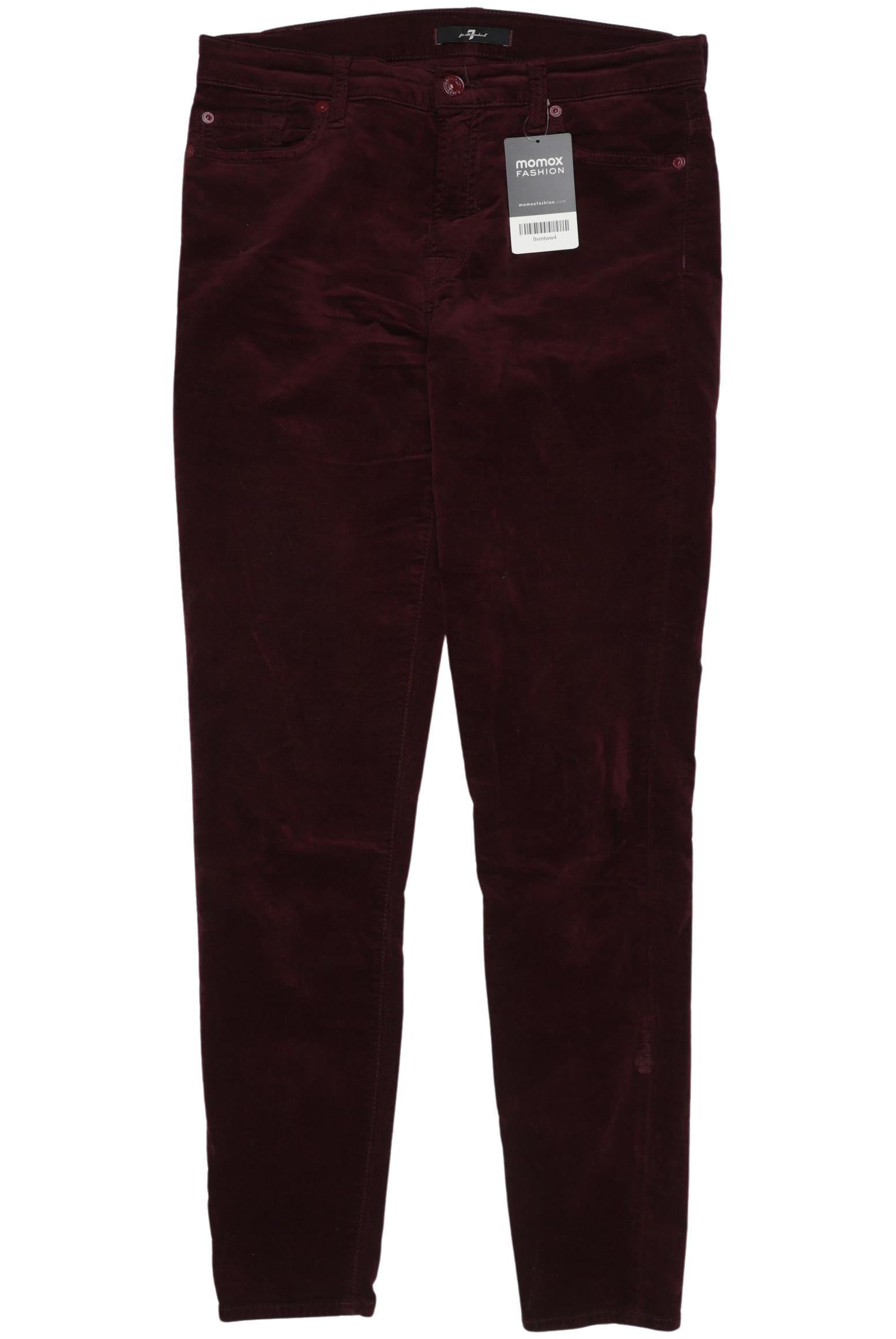 

7 for all mankind Damen Stoffhose, bordeaux, Gr. 28