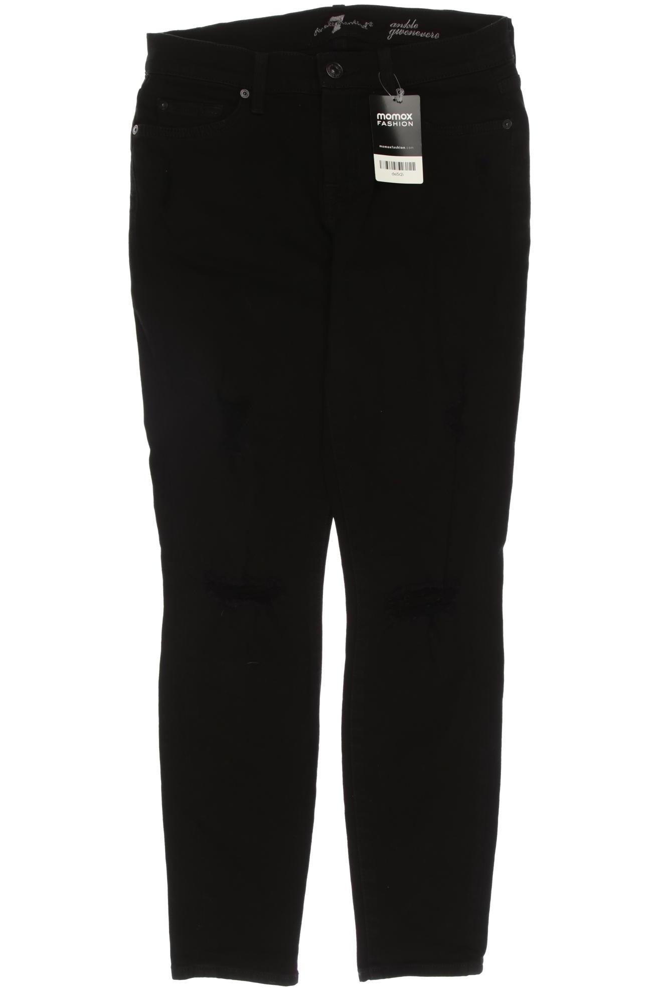 

7 for all mankind Damen Jeans, schwarz