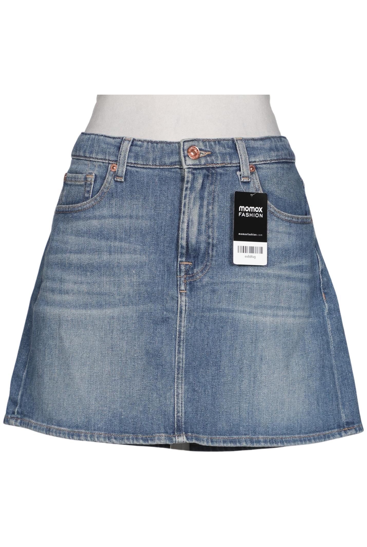 

7 for all mankind Damen Rock, blau, Gr. 28