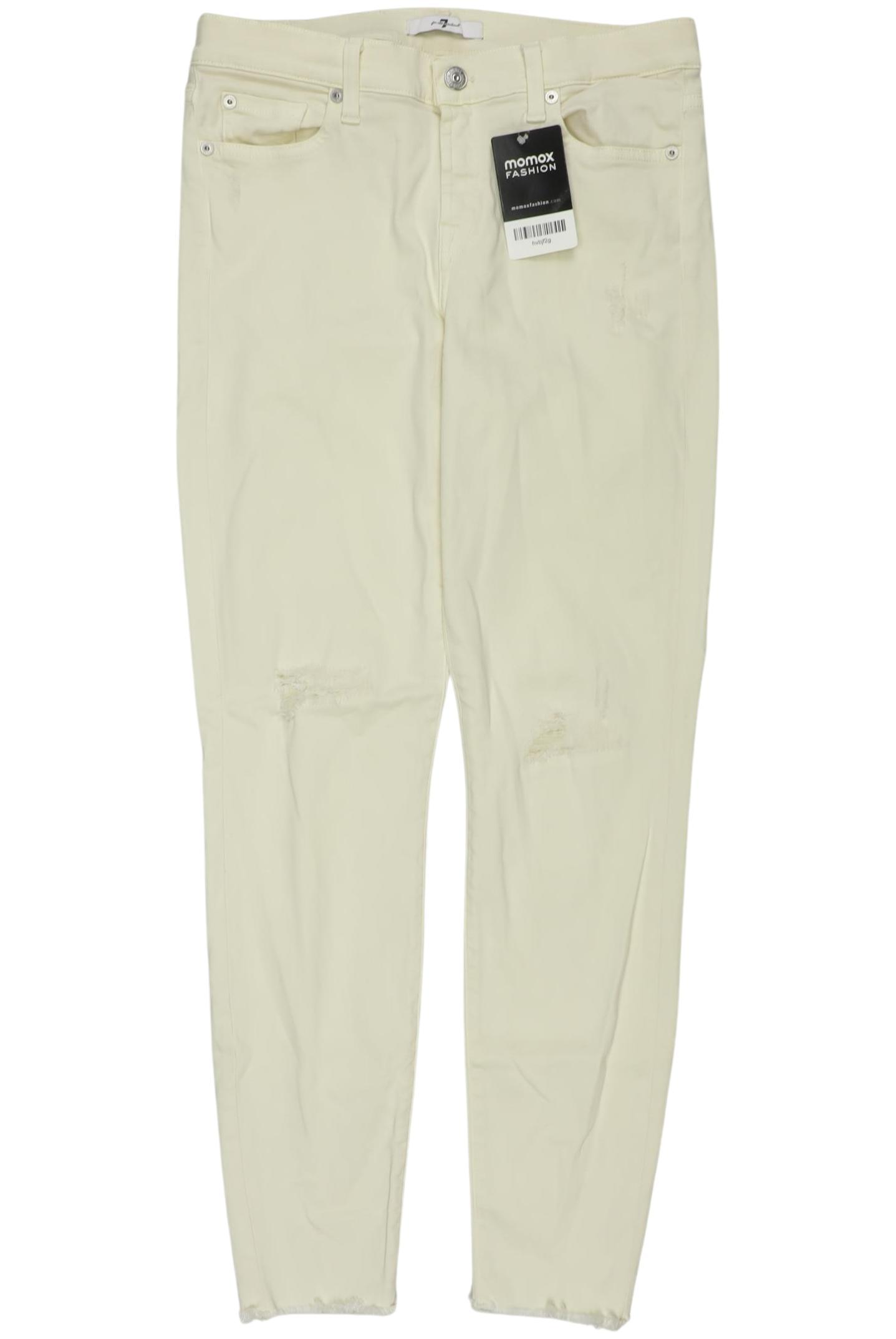 

7 for all mankind Damen Jeans, cremeweiß, Gr. 30