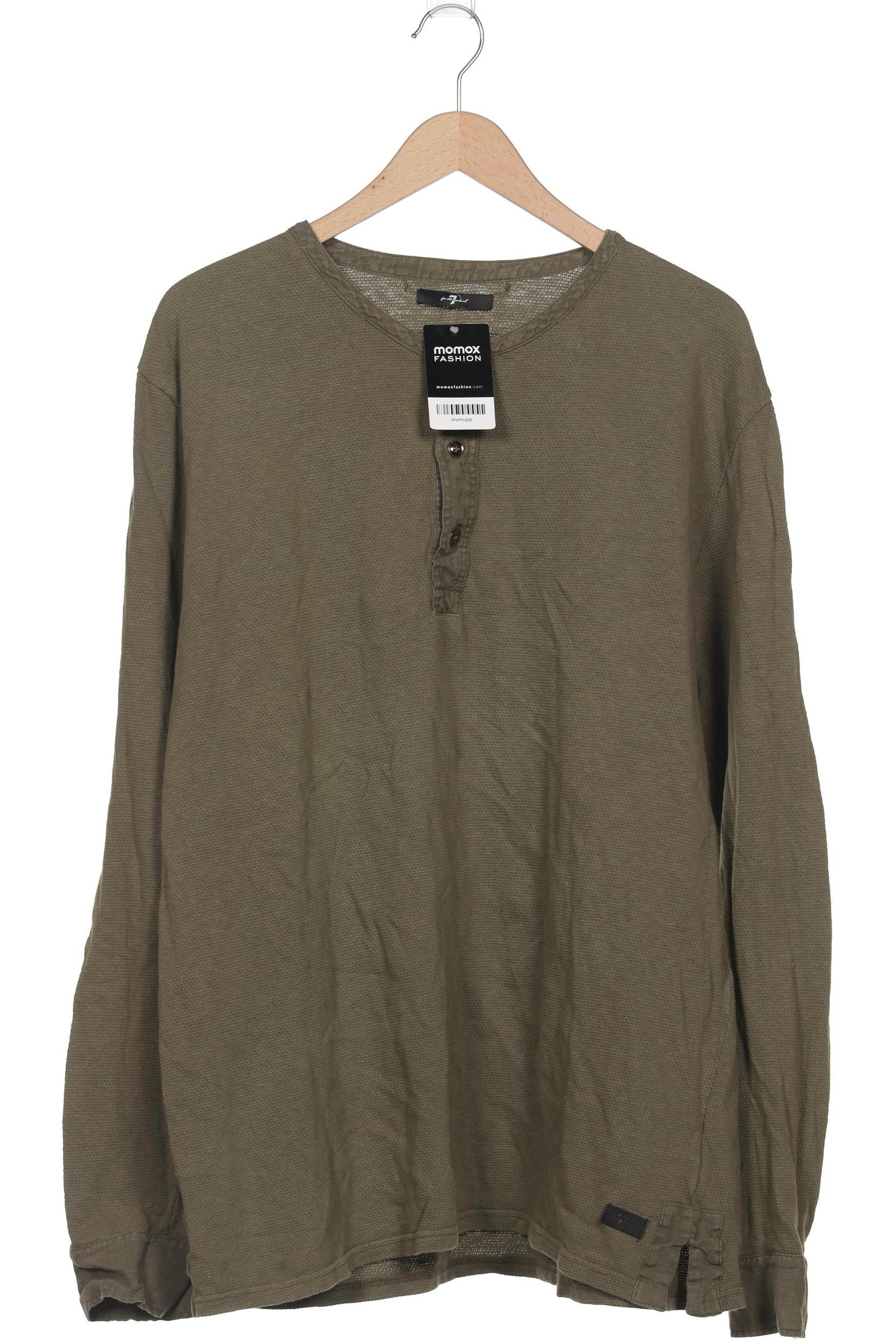 

7 for all mankind Herren Langarmshirt, grün, Gr. 56