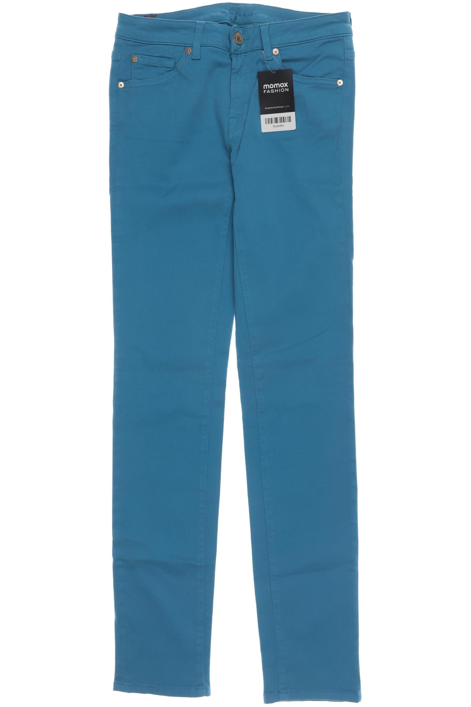 

7 for all mankind Damen Stoffhose, türkis, Gr. 27