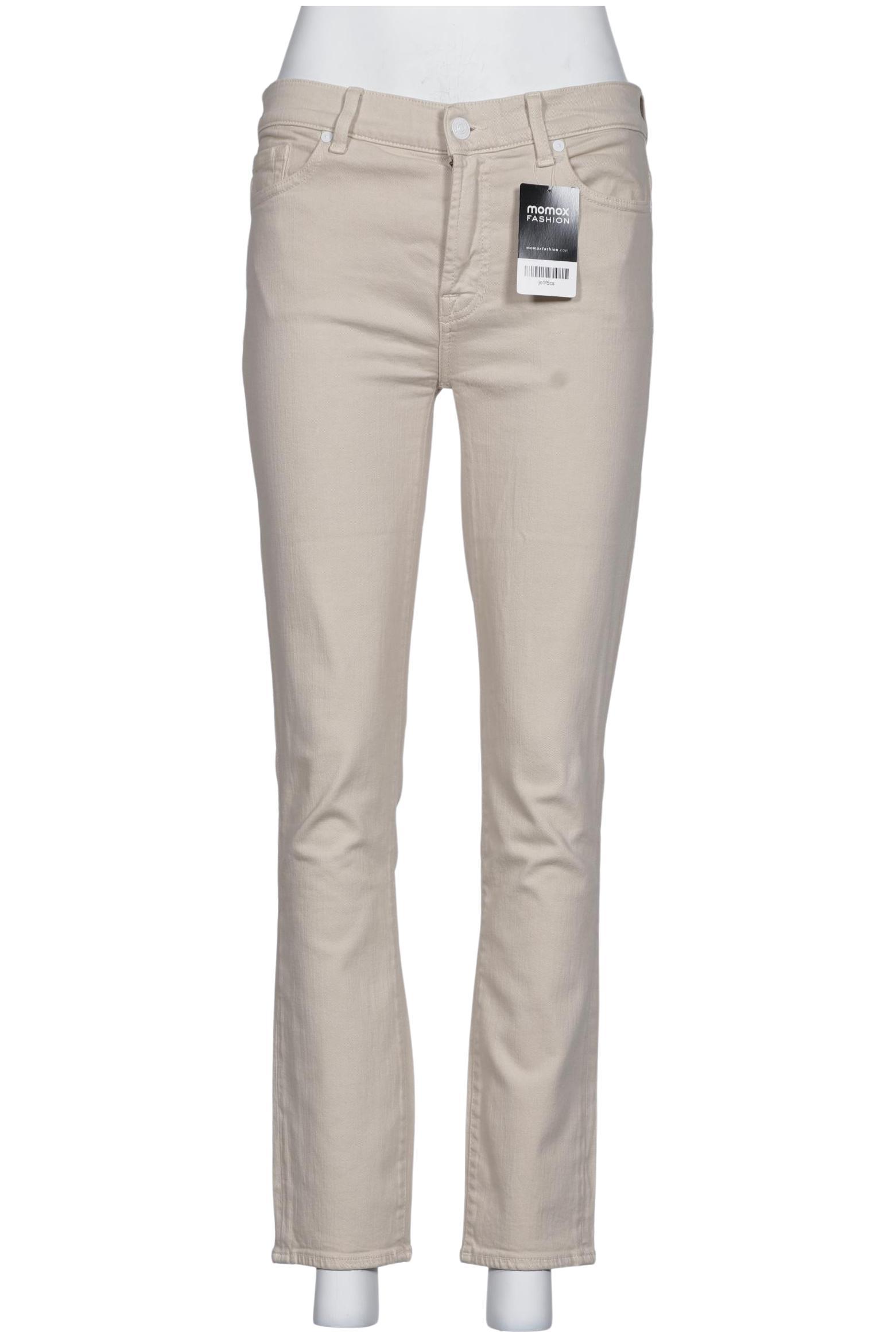 

7 for all mankind Damen Jeans, cremeweiß, Gr. 30