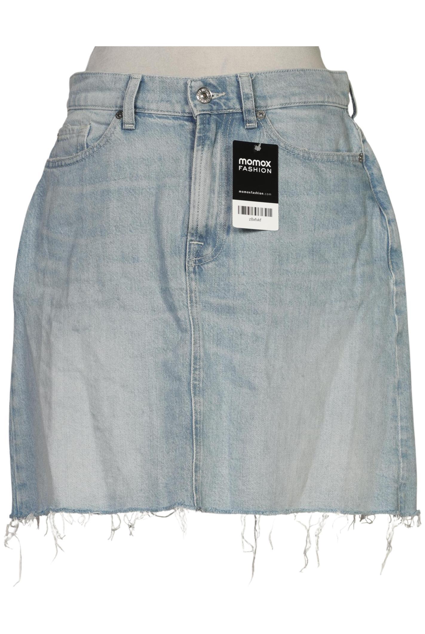 

7 for all mankind Damen Rock, blau, Gr. 27