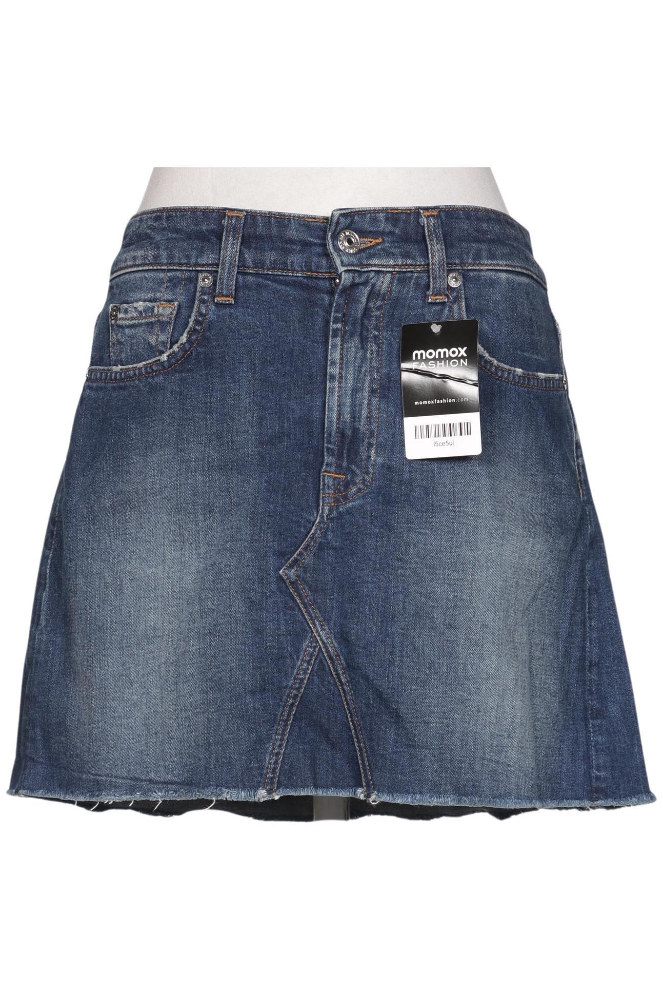 

7 for all mankind Damen Rock, blau, Gr. 25