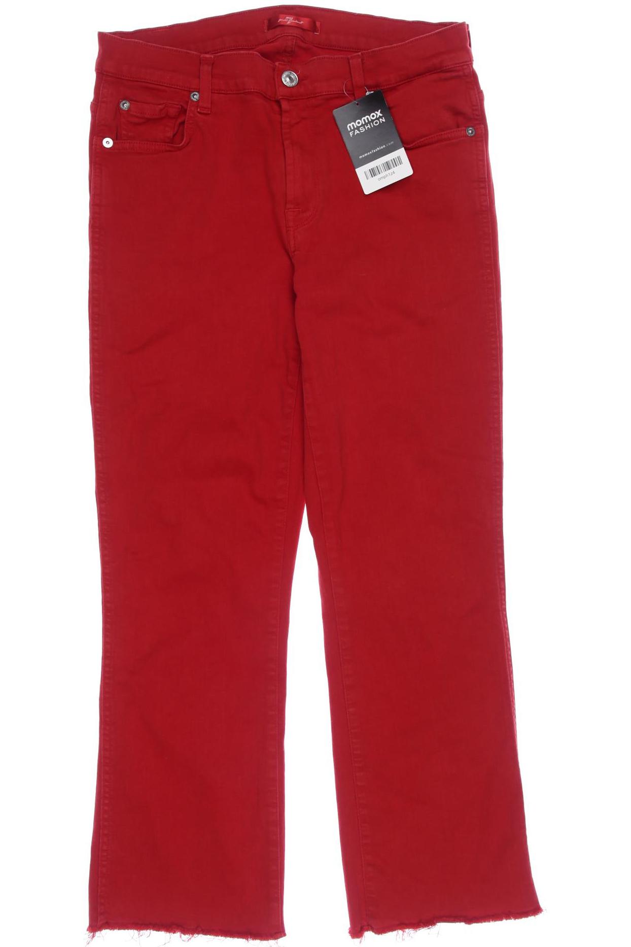 

7 for all mankind Damen Jeans, rot, Gr. 28