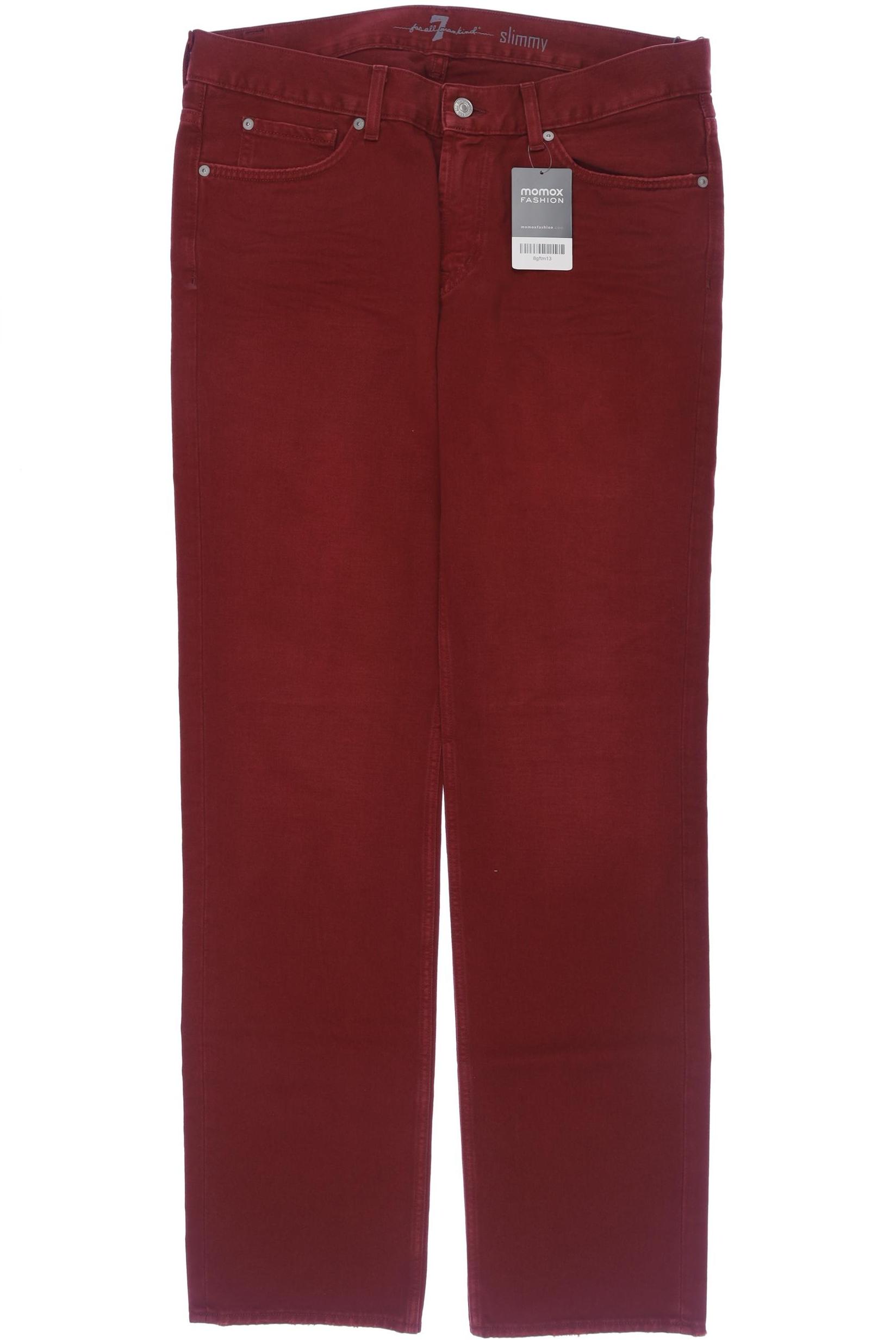

7 for all mankind Damen Jeans, bordeaux, Gr. 33