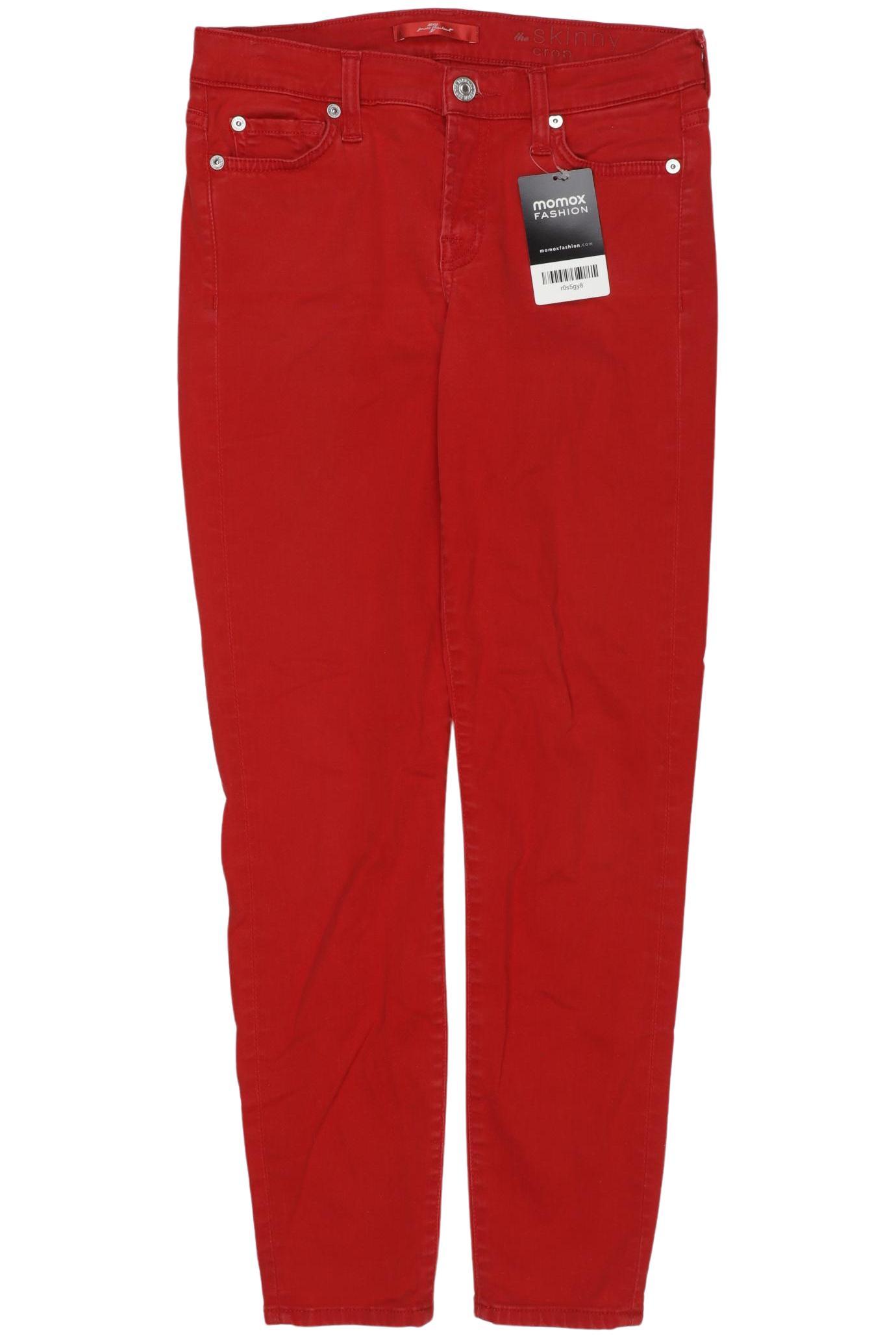 

7 for all mankind Damen Jeans, rot, Gr. 25