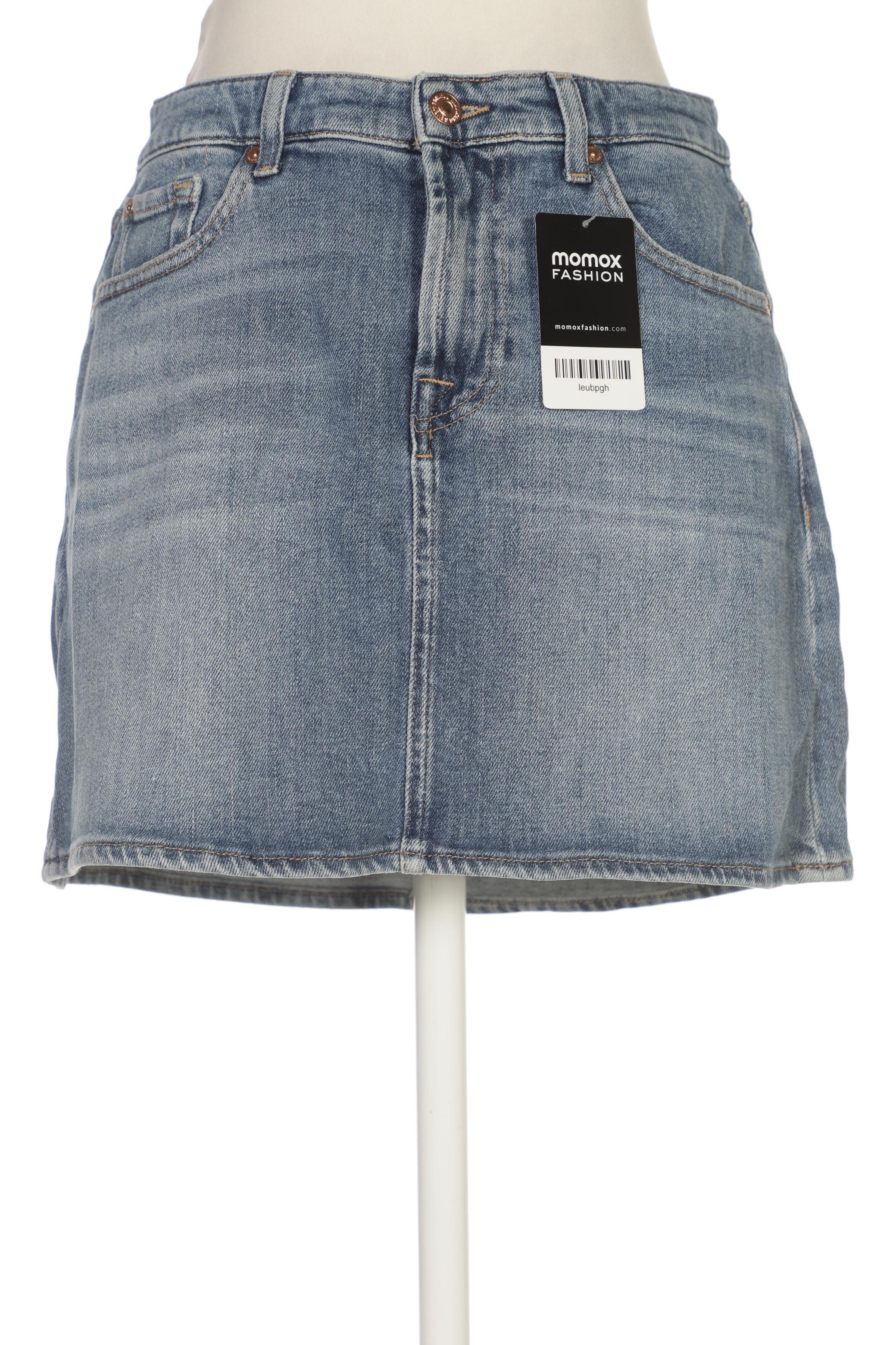 

7 for all mankind Damen Rock, blau, Gr. 26