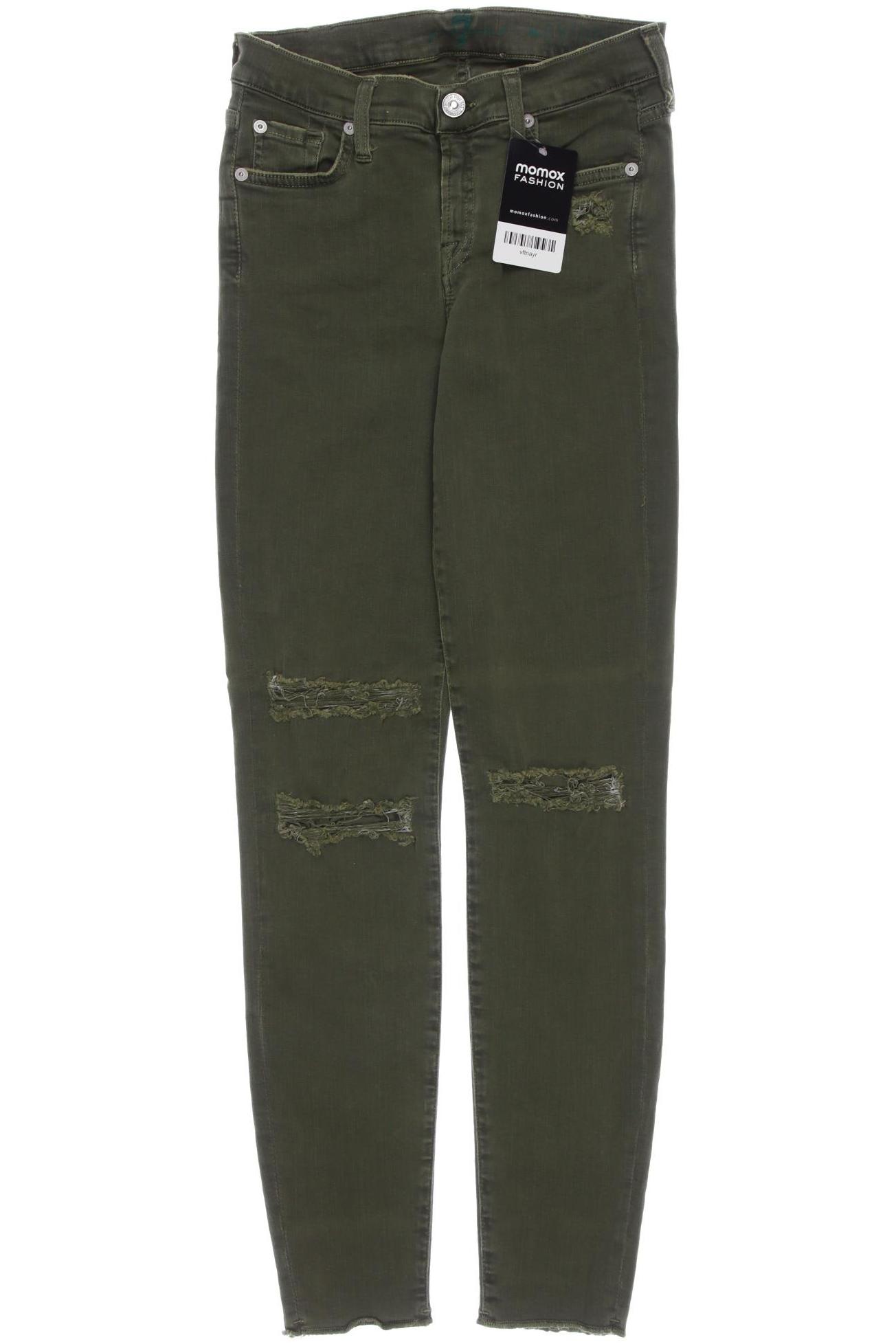 

7 for all mankind Damen Jeans, grün, Gr. 25