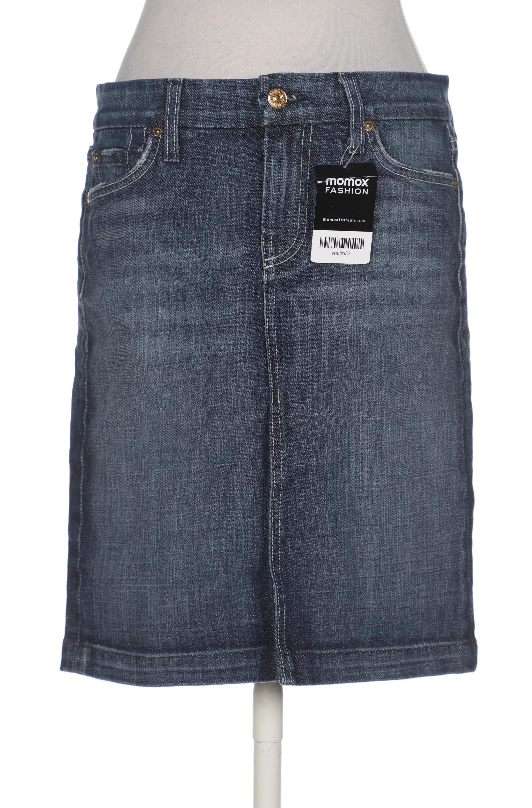 

7 for all mankind Damen Rock, blau, Gr. 27