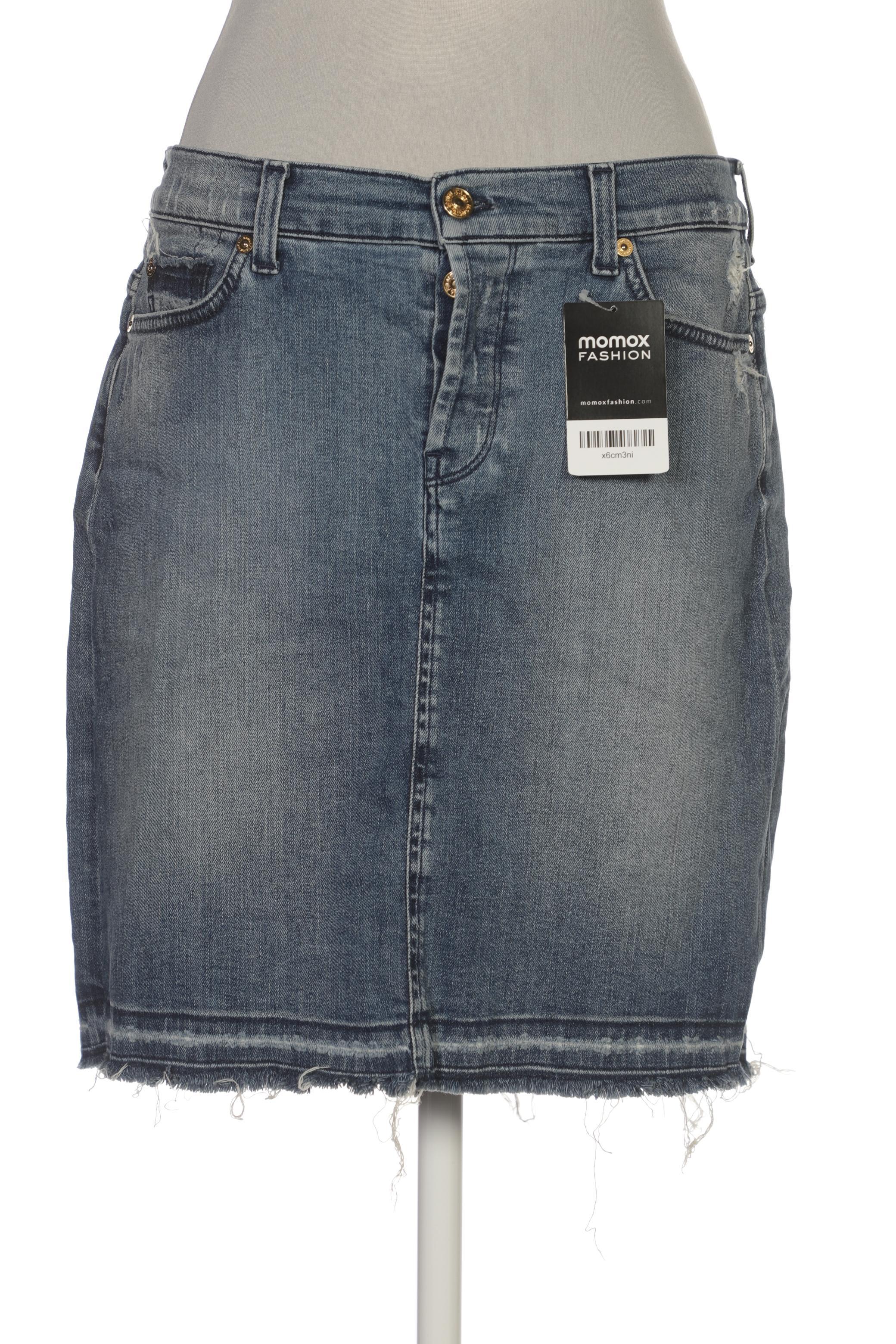 

7 for all mankind Damen Rock, blau, Gr. 29