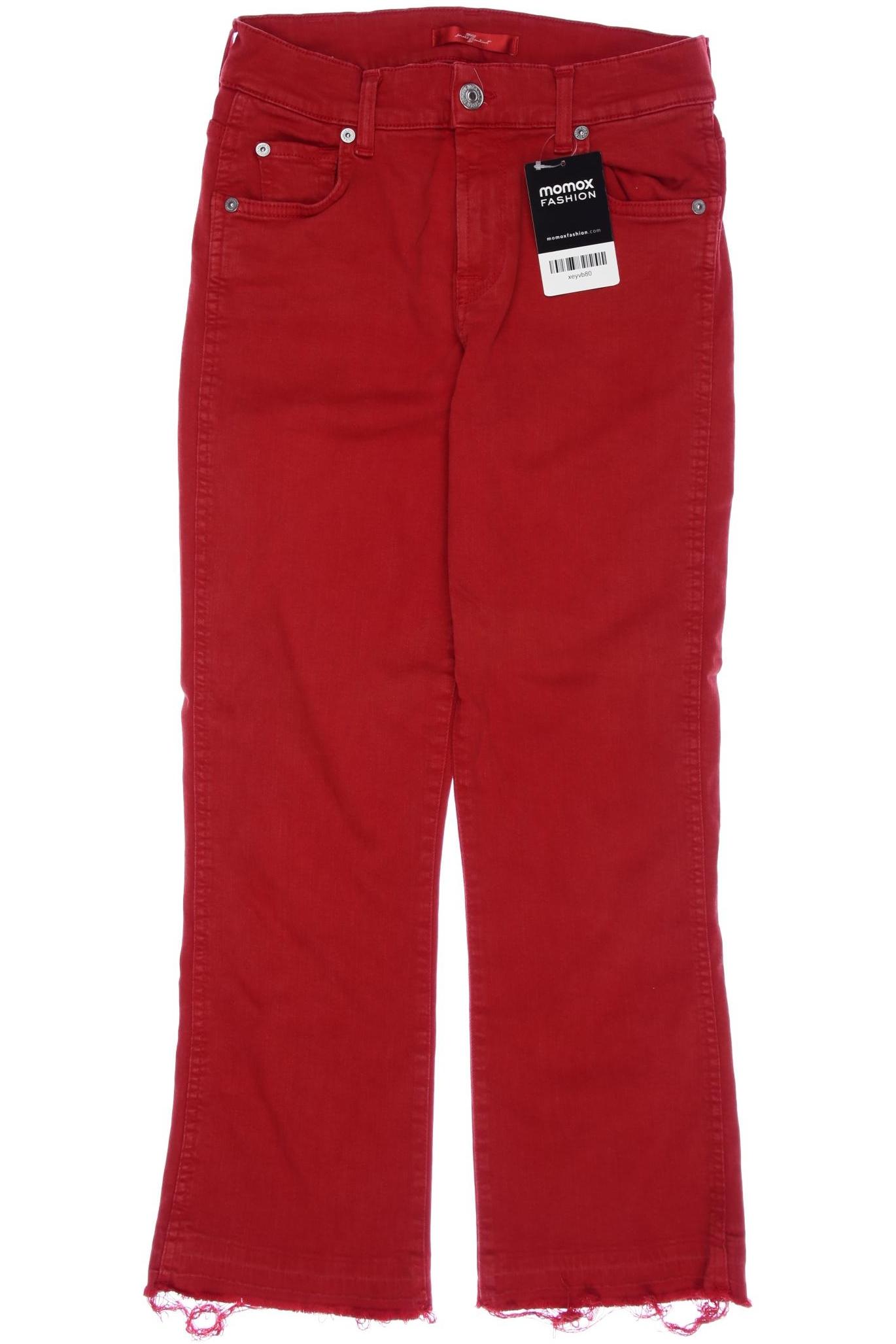 

7 for all mankind Damen Jeans, rot, Gr. 25