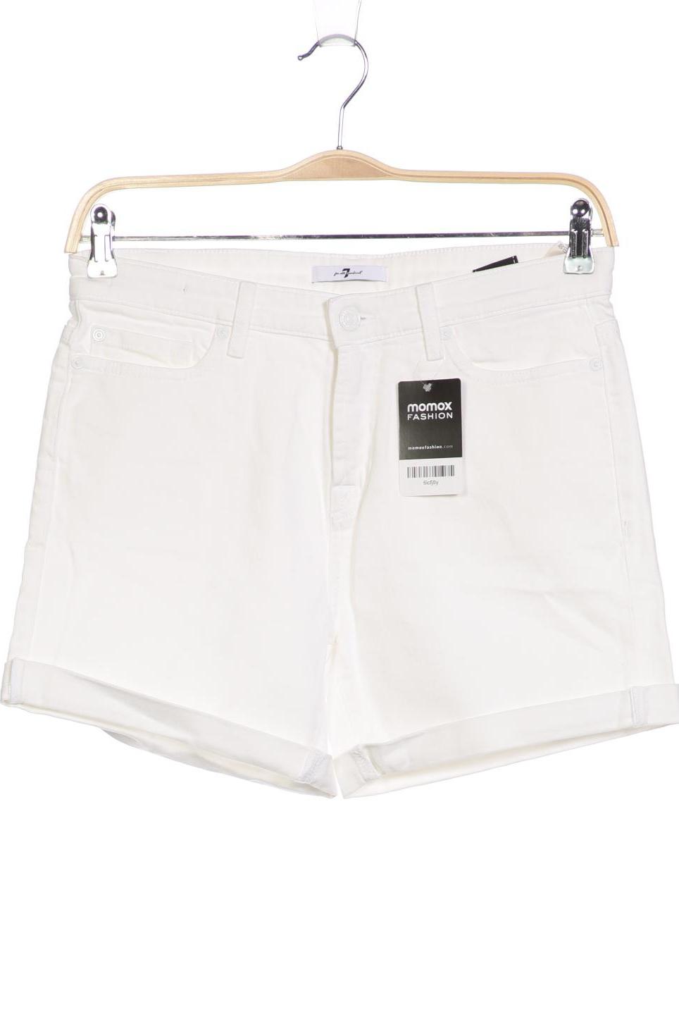 

7 for all mankind Damen Shorts, weiß, Gr. 28