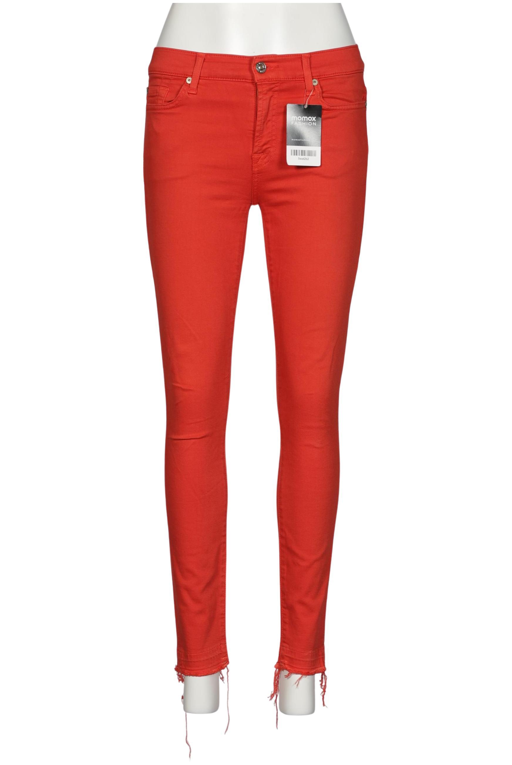 

7 for all mankind Damen Jeans, rot, Gr. 27