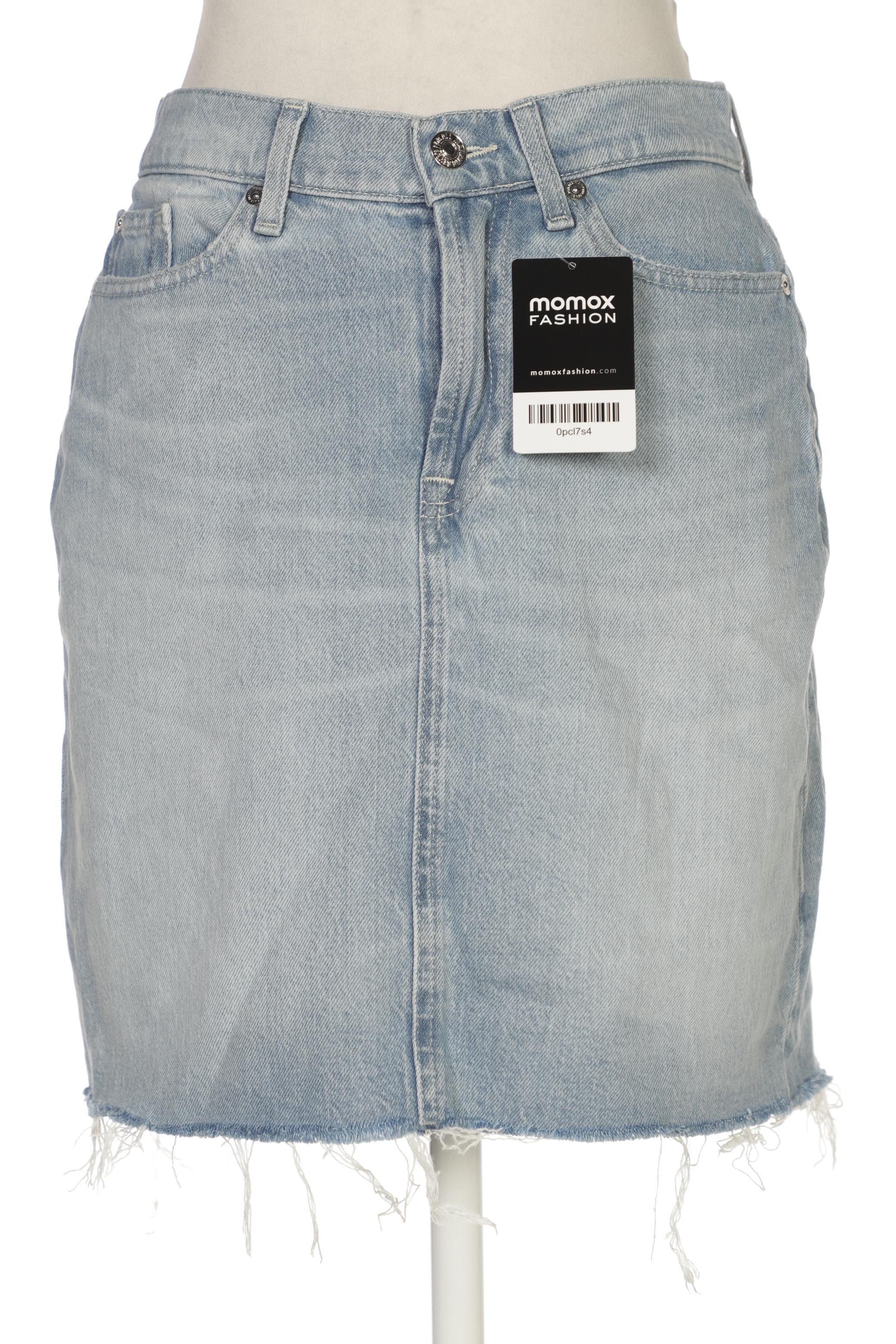 

7 for all mankind Damen Rock, hellblau, Gr. 26