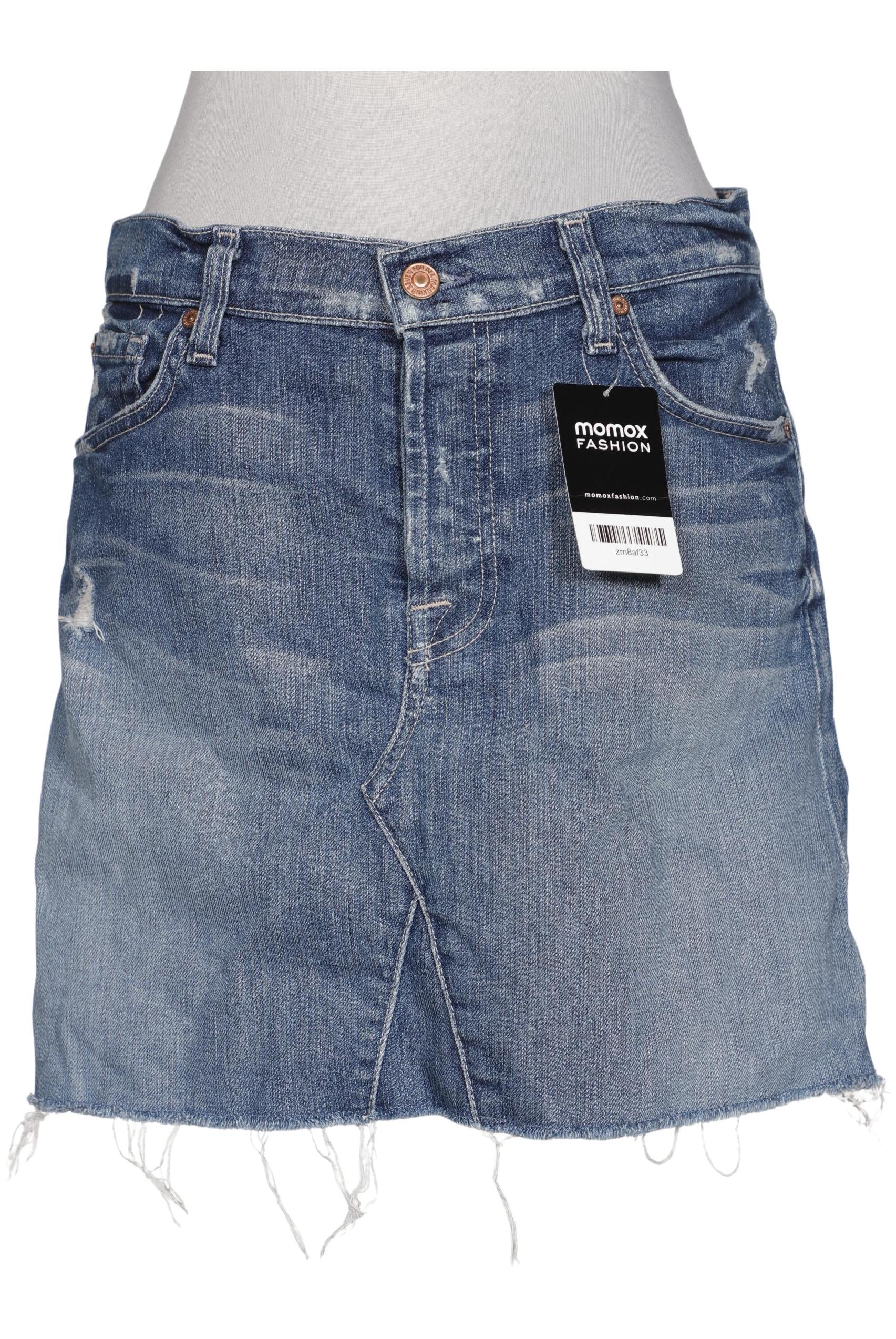 

7 for all mankind Damen Rock, marineblau, Gr. 28