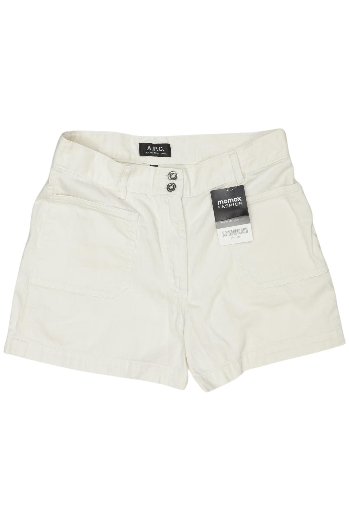 

A.p.c. Damen Shorts, cremeweiß, Gr. 36