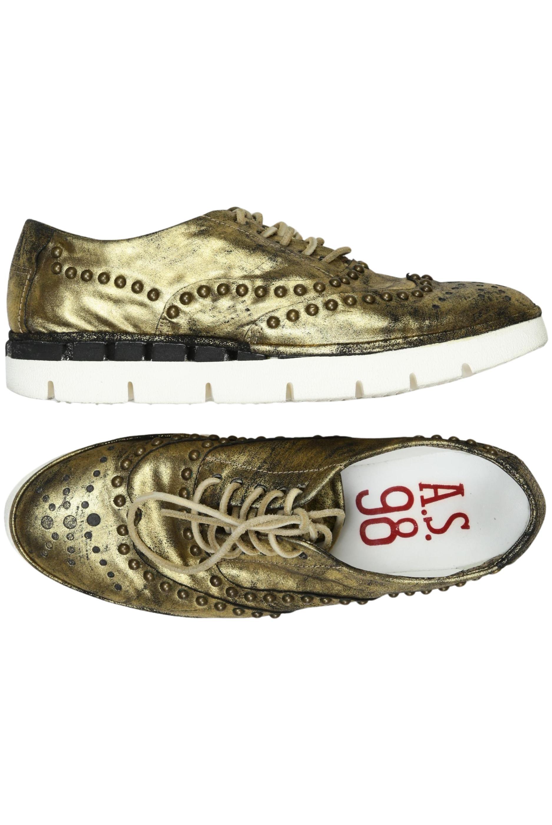 

A.s.98 Damen Halbschuh, gold, Gr. 38