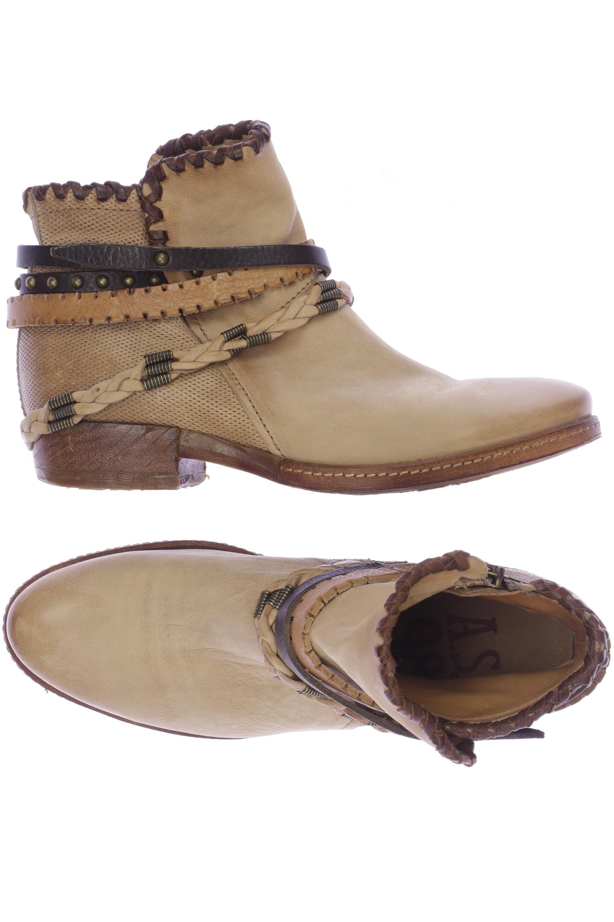 

A.s.98 Damen Stiefelette, beige, Gr. 38