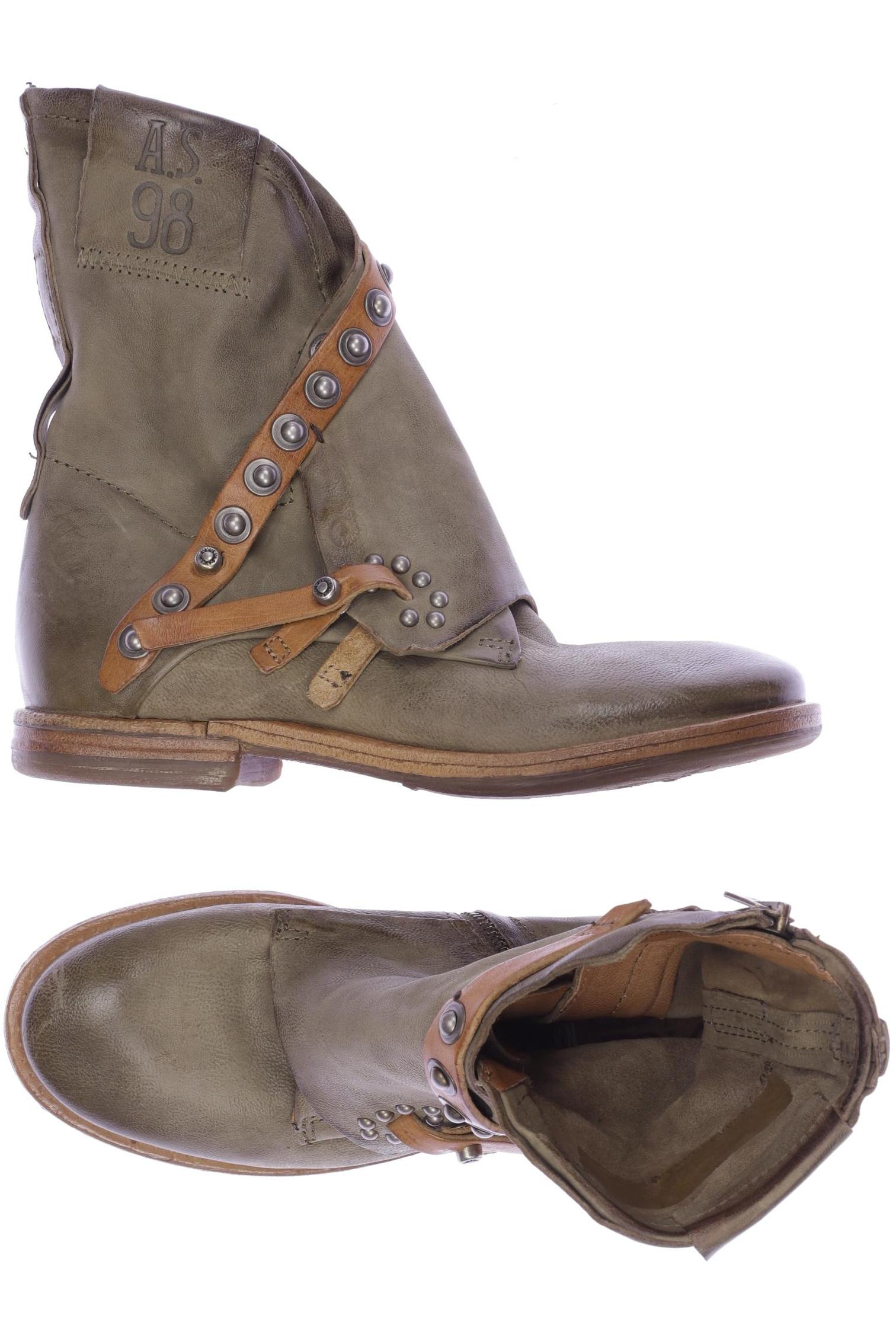 

A.s.98 Damen Stiefelette, grün, Gr. 35