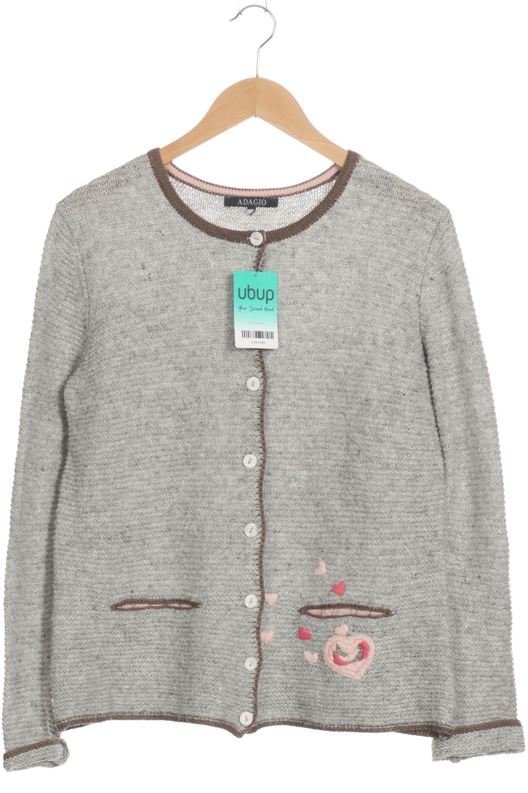 

Adagio Italia Damen Strickjacke, grau, Gr. 40