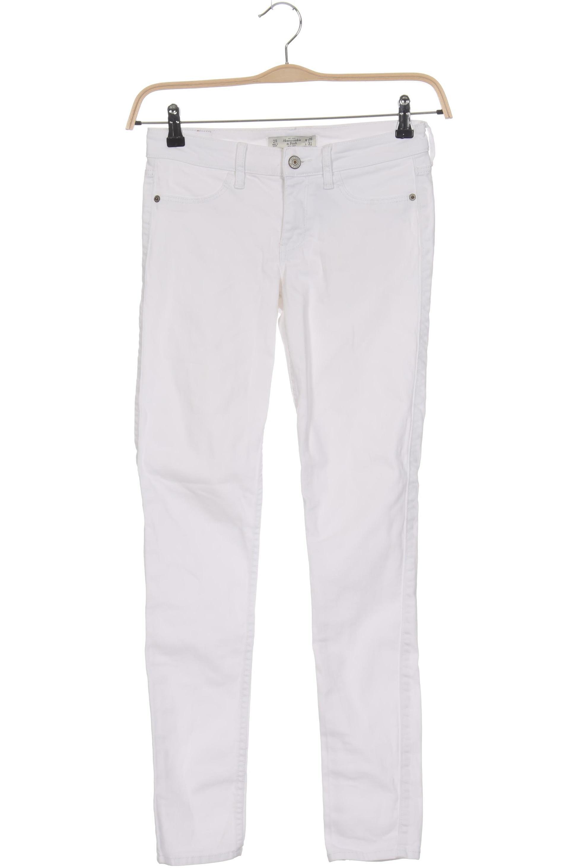 

Abercrombie & Fitch Damen Jeans, weiß, Gr. 26