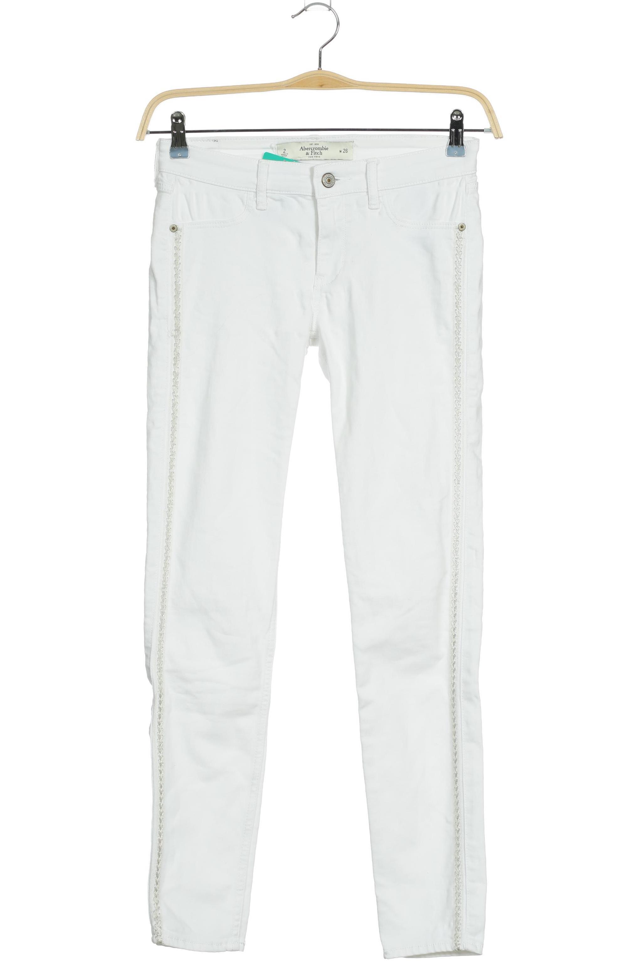 

Abercrombie & Fitch Damen Jeans, weiß, Gr. 26
