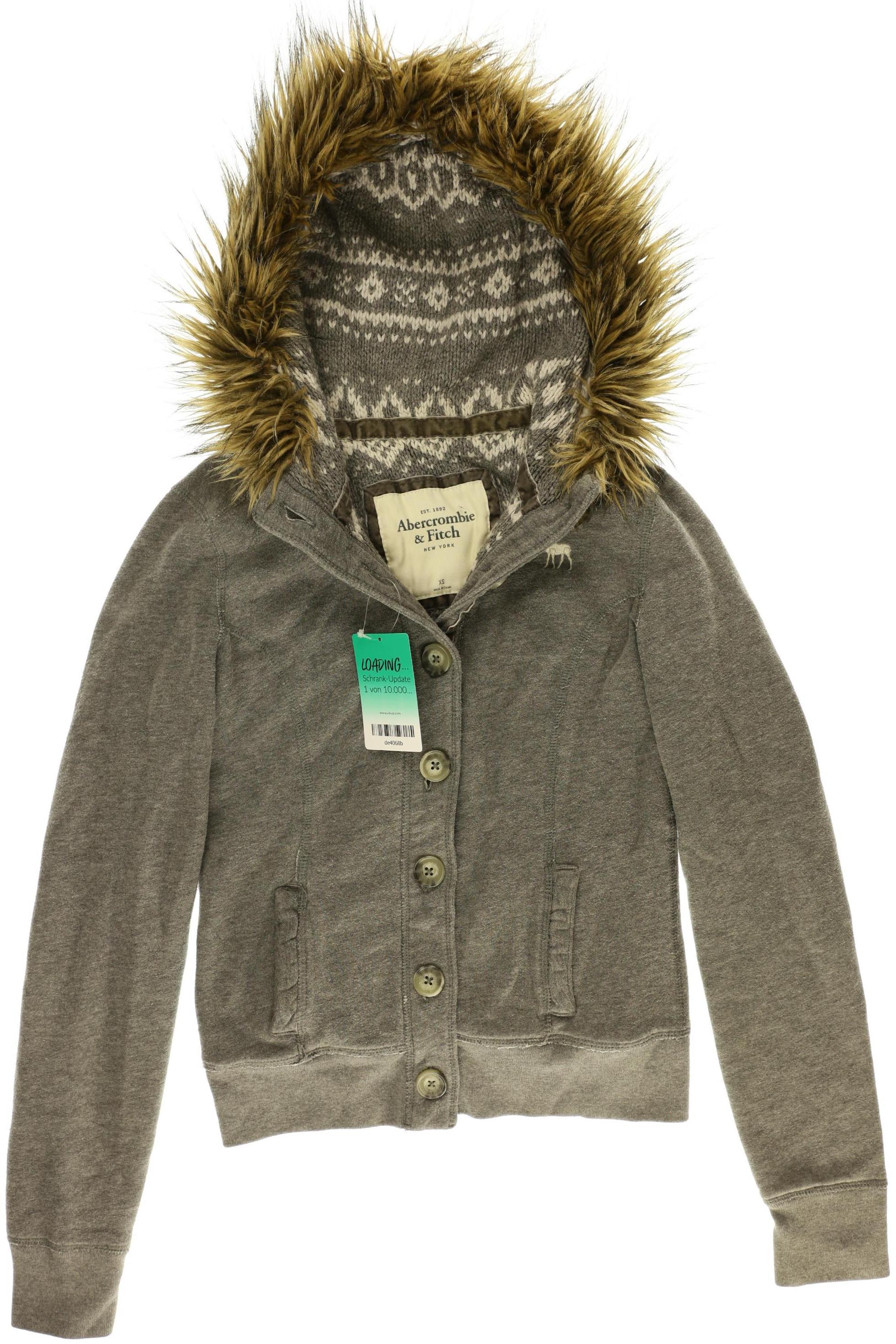 

Abercrombie & Fitch Damen Kapuzenpullover, grau, Gr.