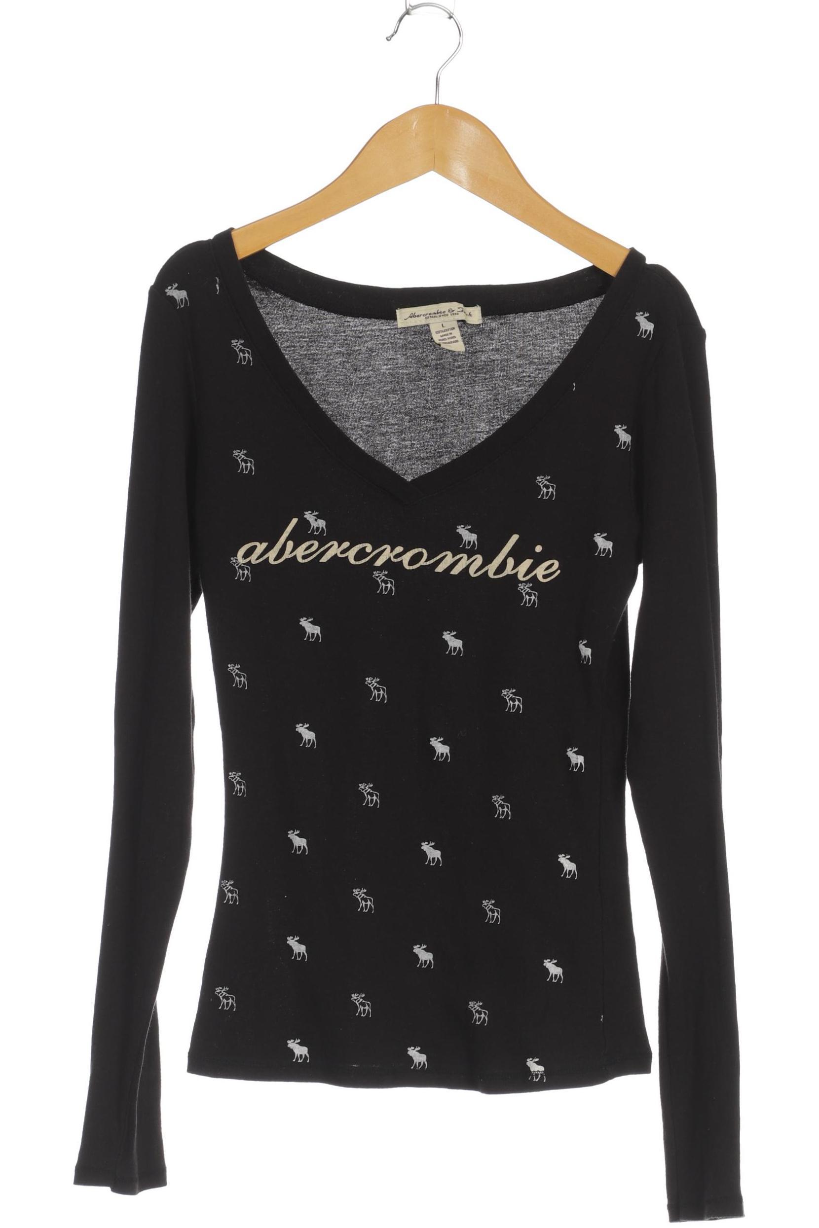 

Abercrombie & Fitch Damen Langarmshirt, schwarz, Gr.