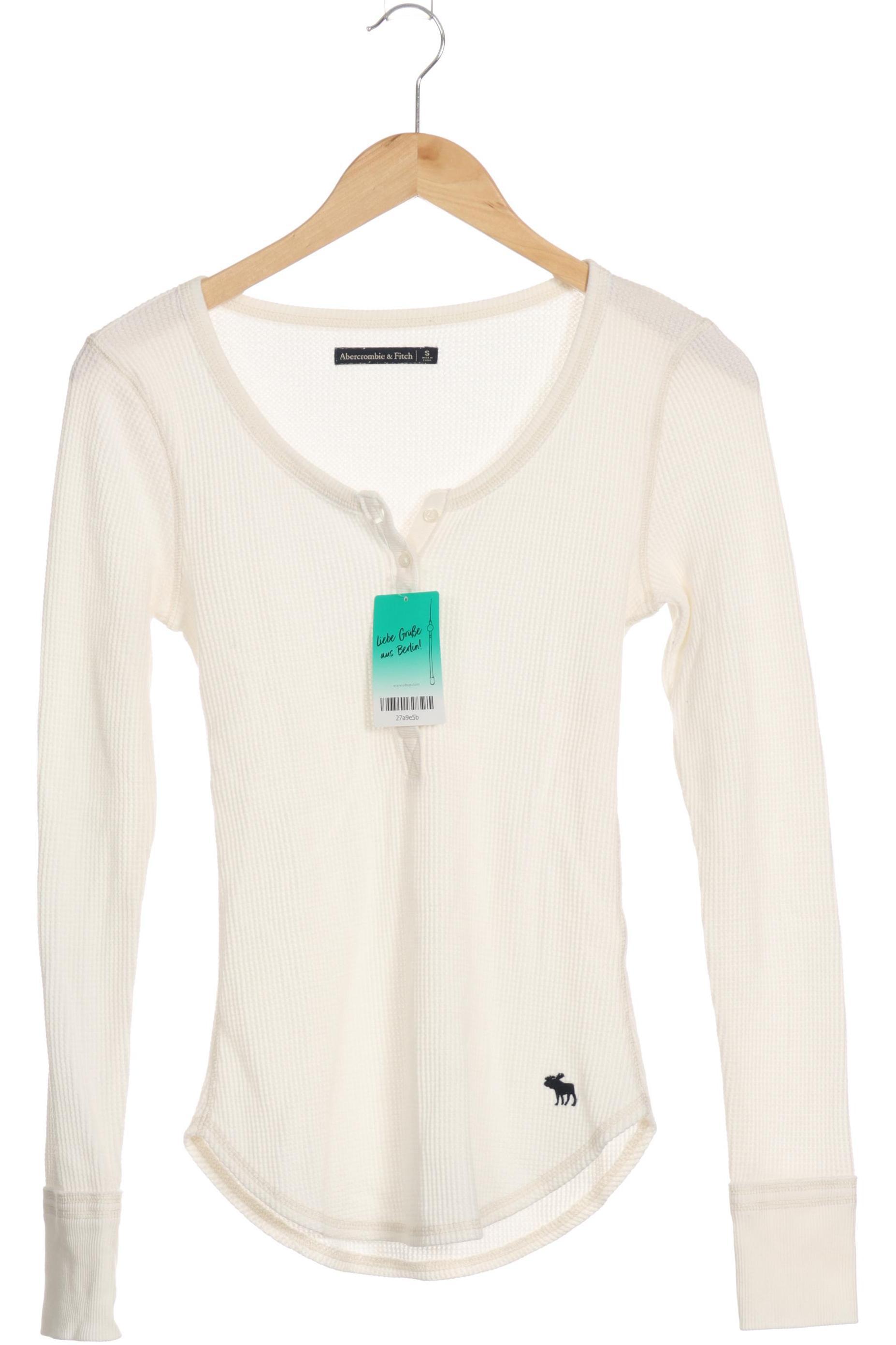 

Abercrombie & Fitch Damen Langarmshirt, weiß, Gr.