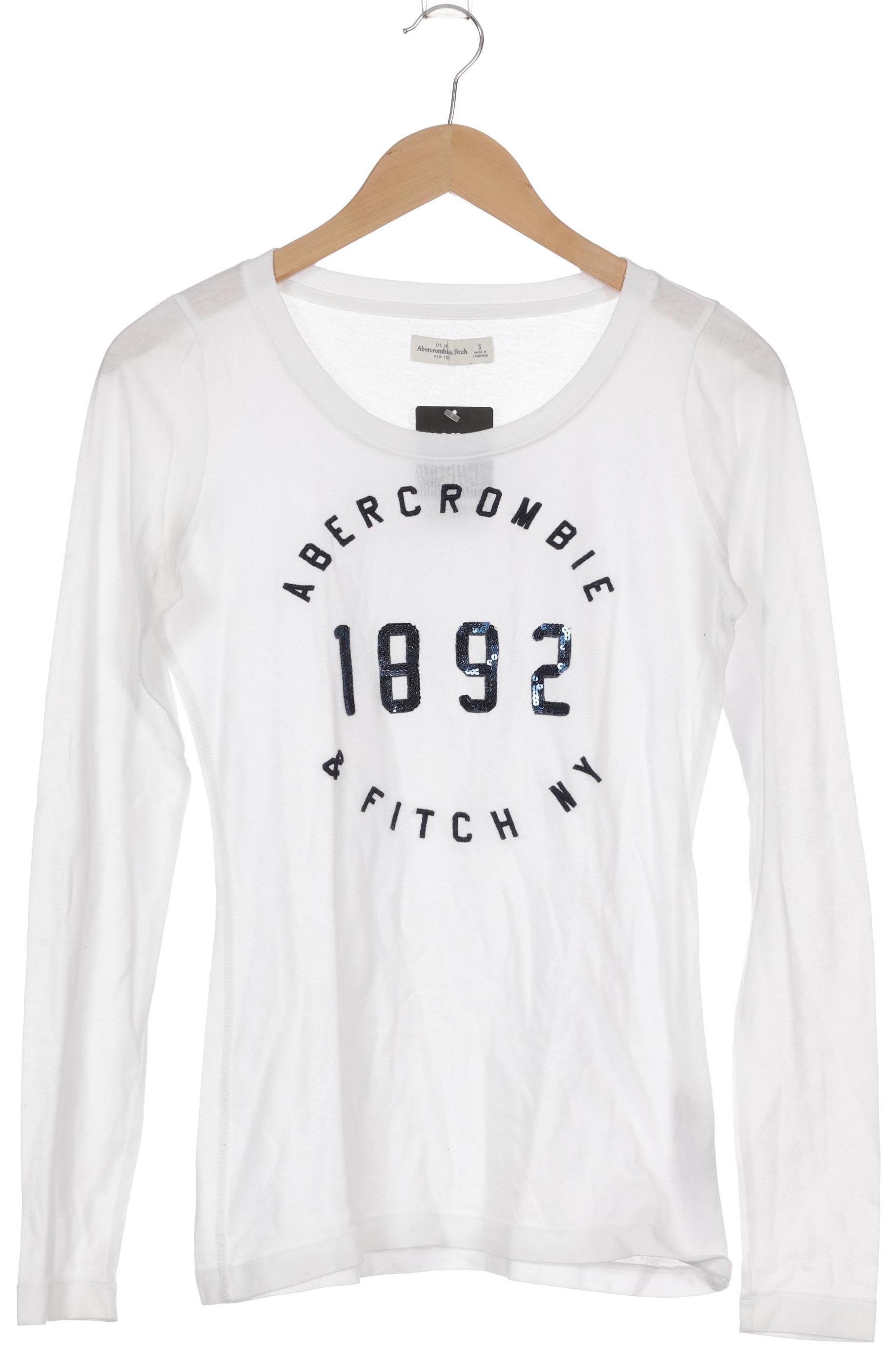 

Abercrombie & Fitch Damen Langarmshirt, weiß, Gr.
