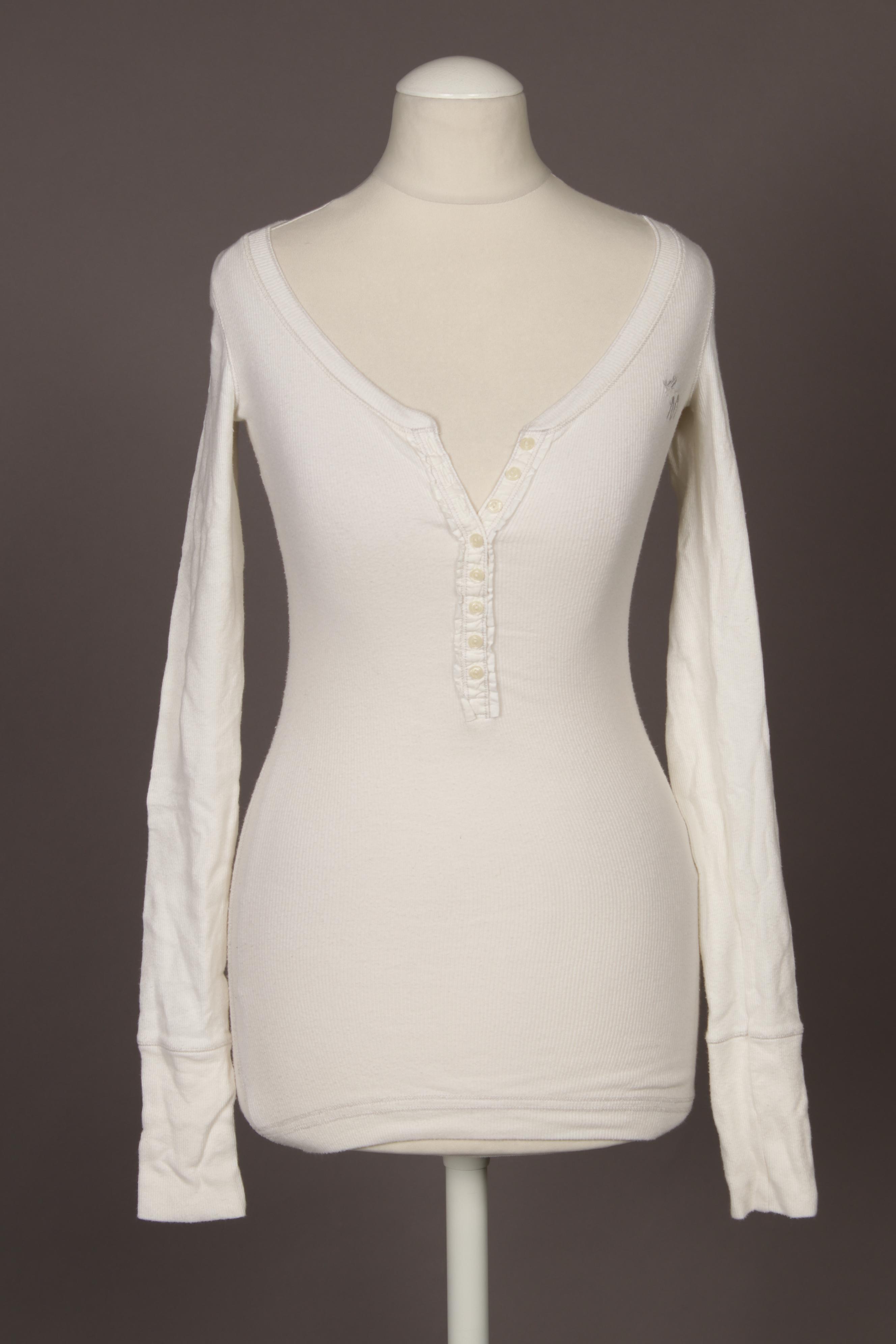 

Abercrombie & Fitch Damen Langarmshirt, beige, Gr.