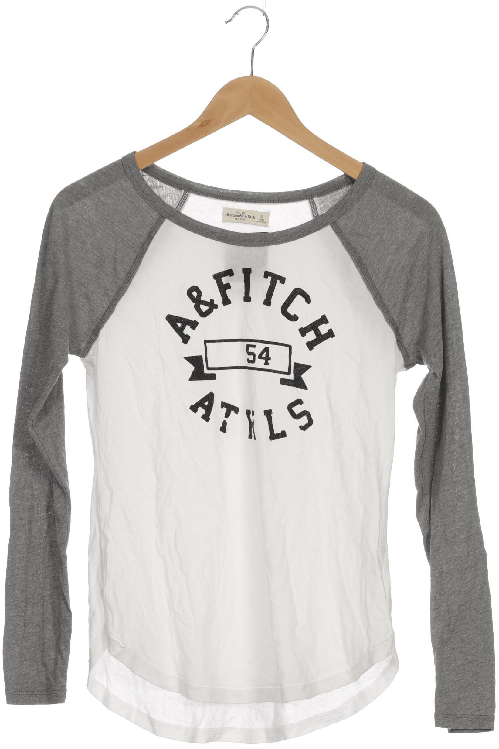 

Abercrombie & Fitch Damen Langarmshirt, weiß, Gr.