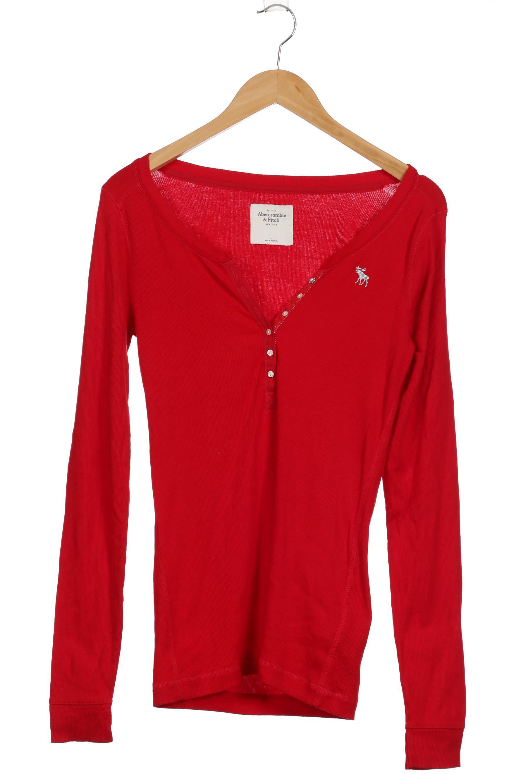 

Abercrombie & Fitch Damen Langarmshirt, rot, Gr.