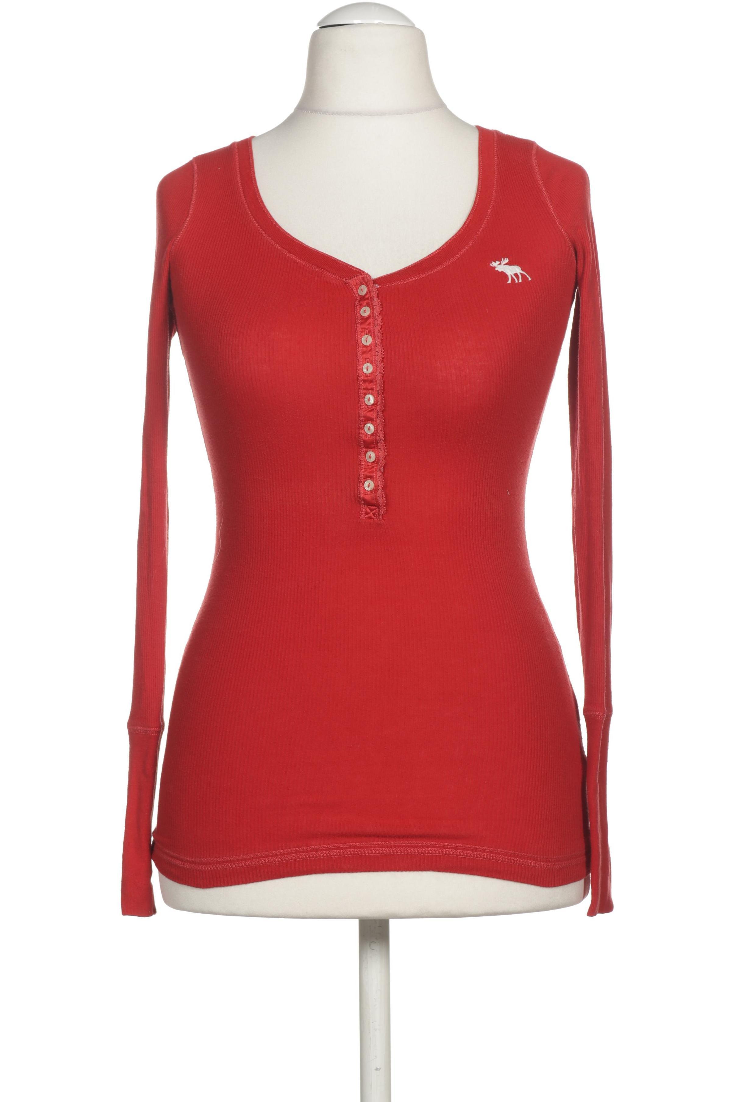 

Abercrombie & Fitch Damen Langarmshirt, rot, Gr.
