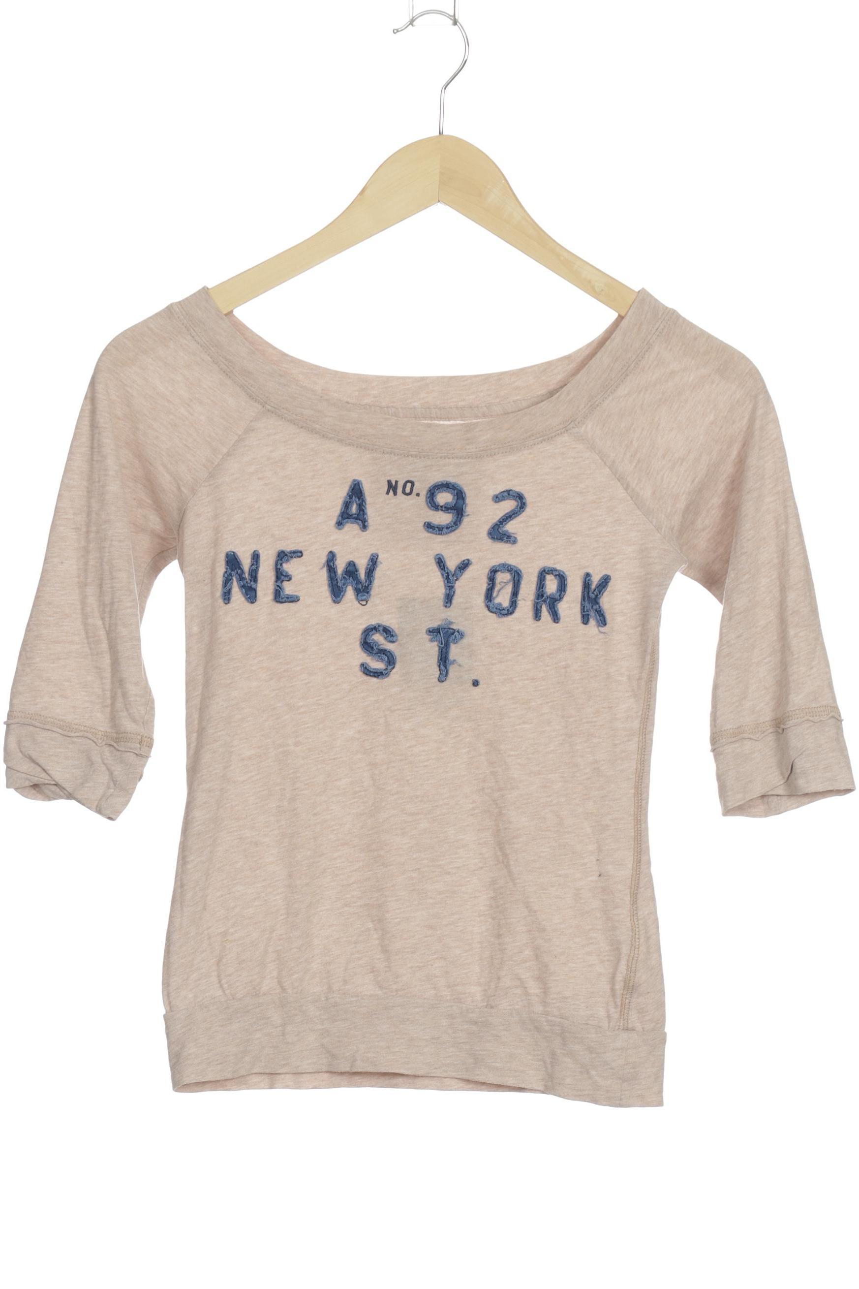 

Abercrombie & Fitch Damen Langarmshirt, beige, Gr.