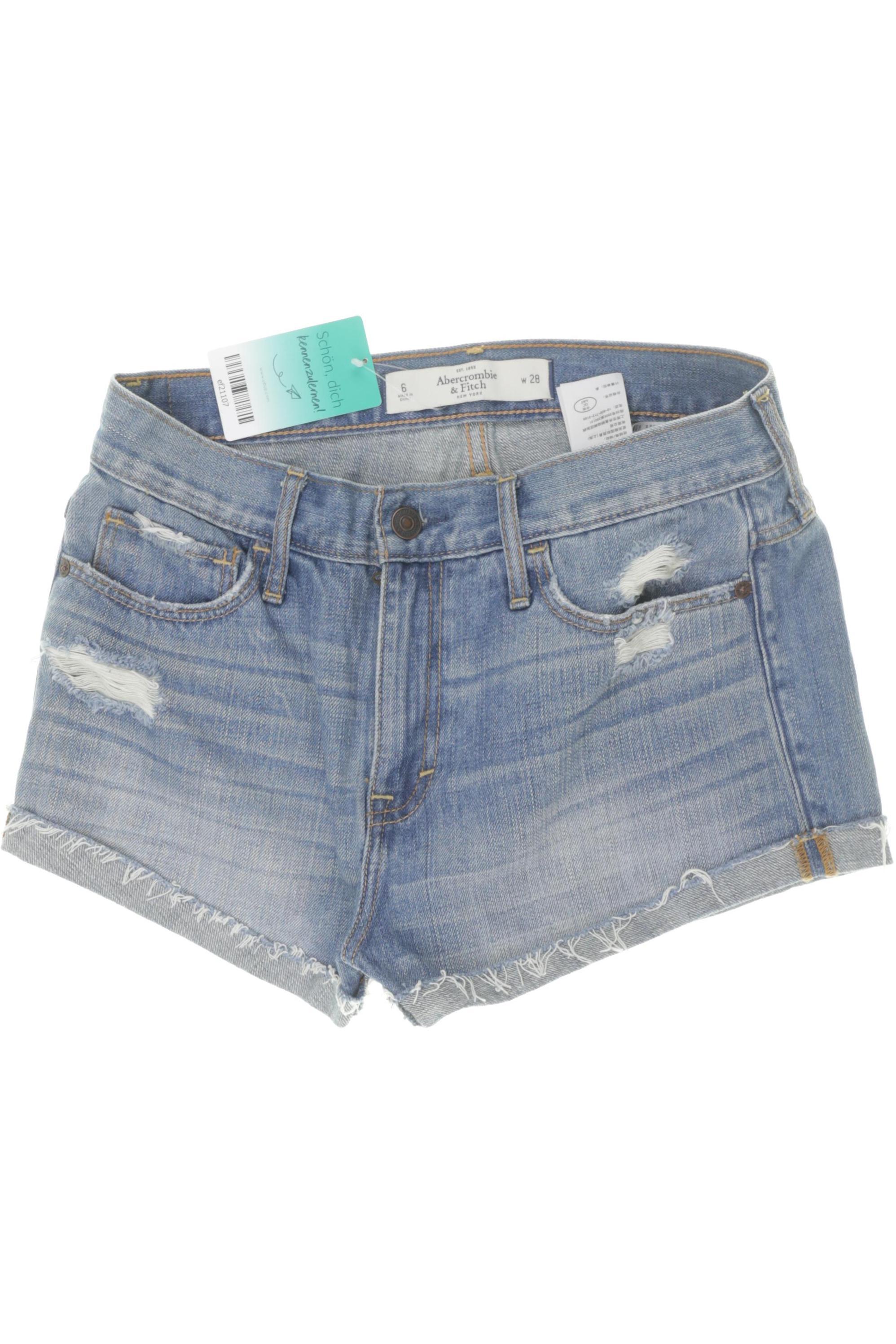 

Abercrombie & Fitch Damen Shorts, blau, Gr. 28