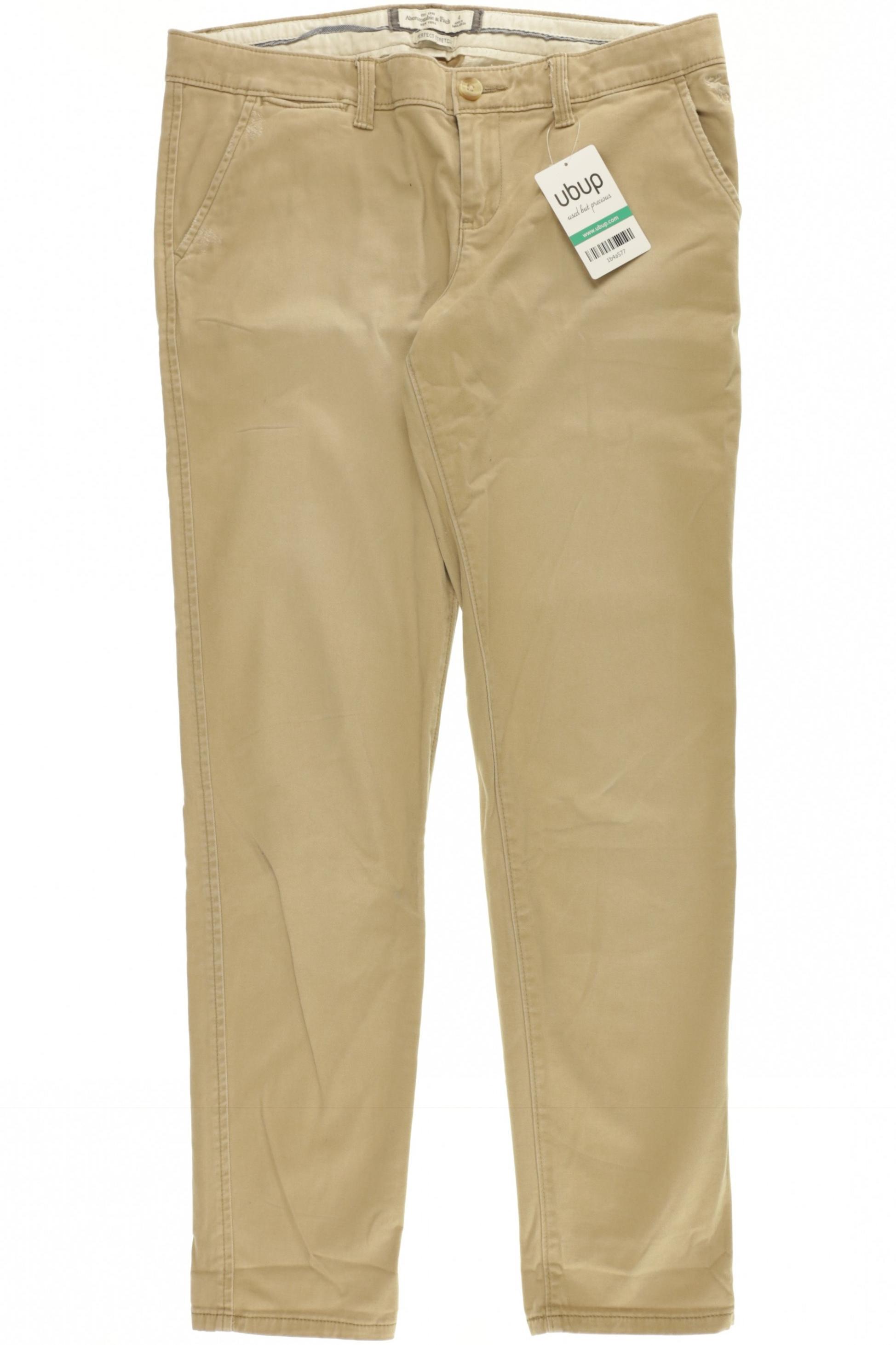 

Abercrombie & Fitch Damen Stoffhose, beige, Gr. 4