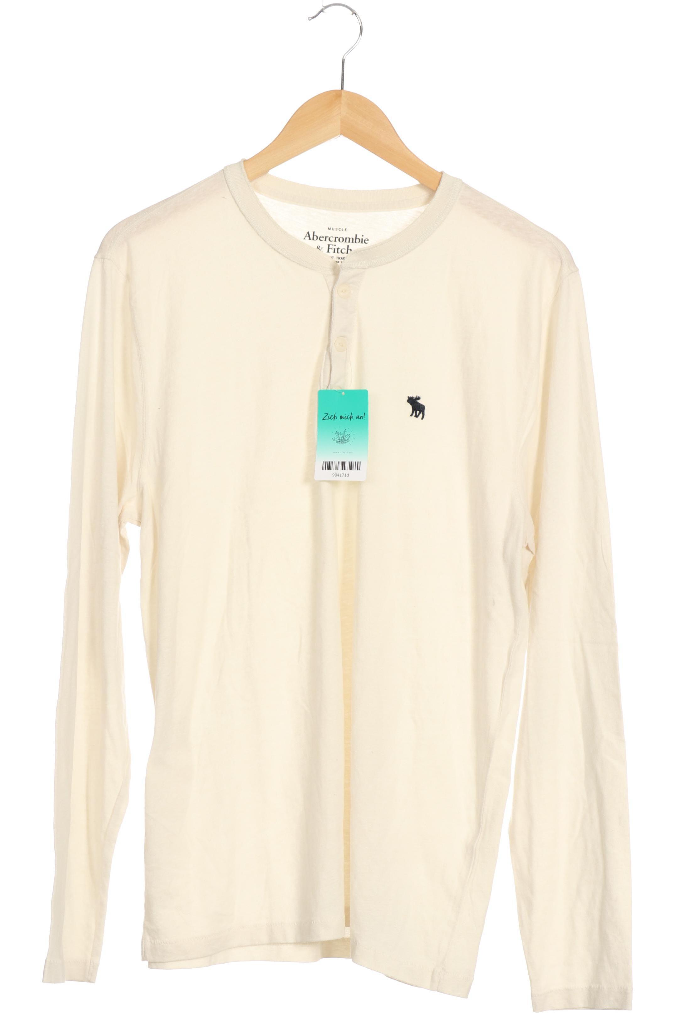 

Abercrombie & Fitch Herren Langarmshirt, weiß, Gr.
