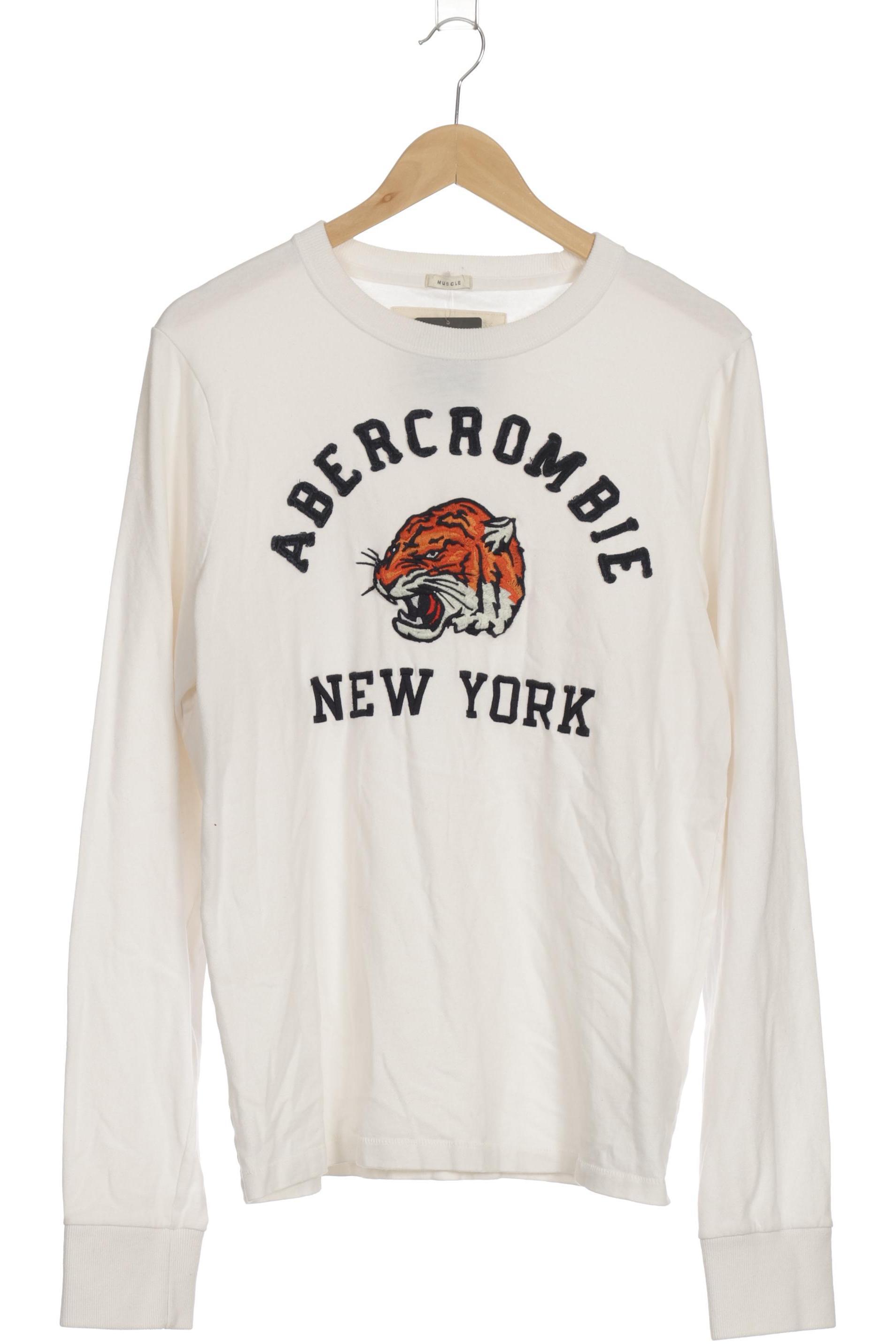 

Abercrombie & Fitch Herren Langarmshirt, weiß, Gr.