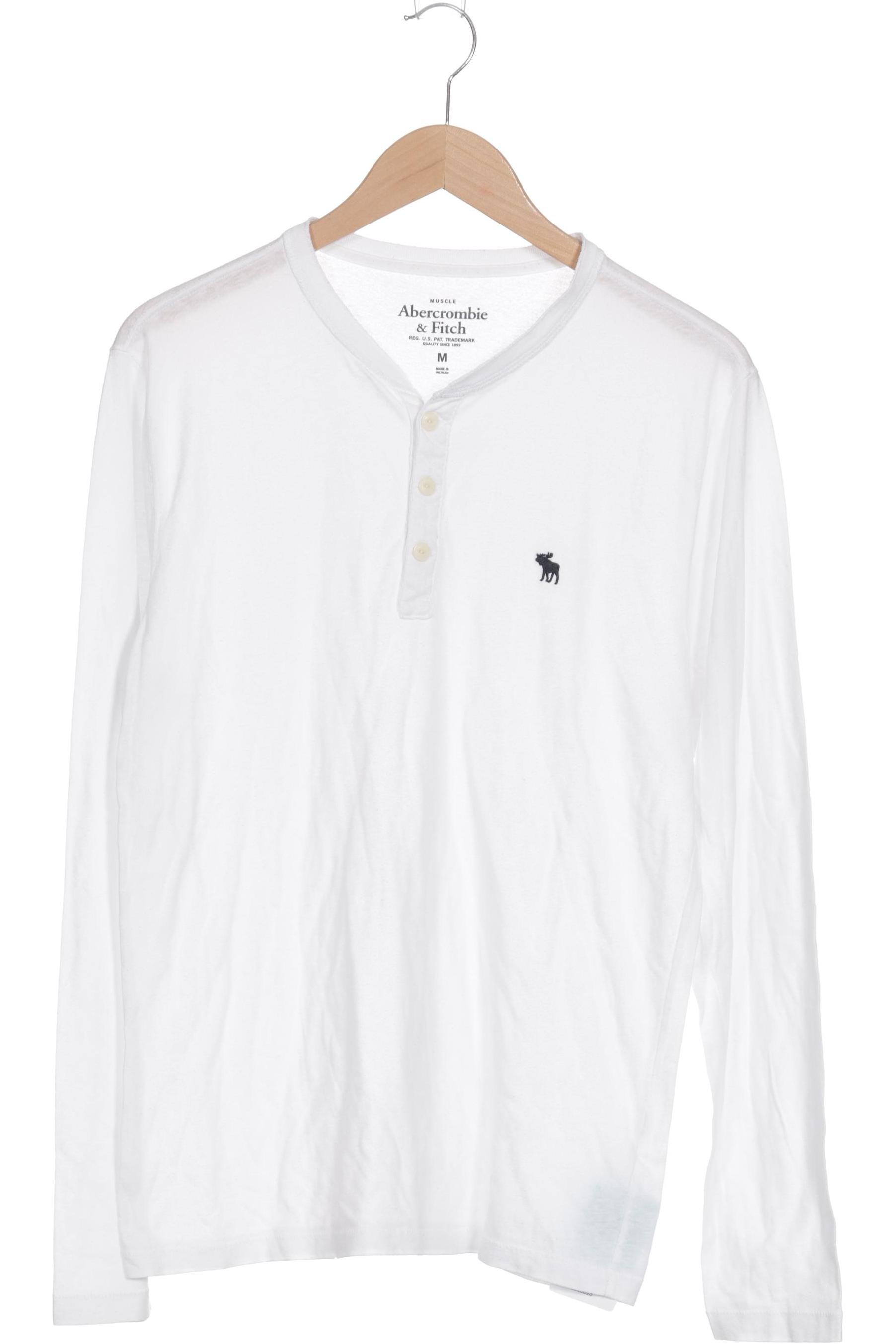 

Abercrombie & Fitch Herren Langarmshirt, weiß, Gr.