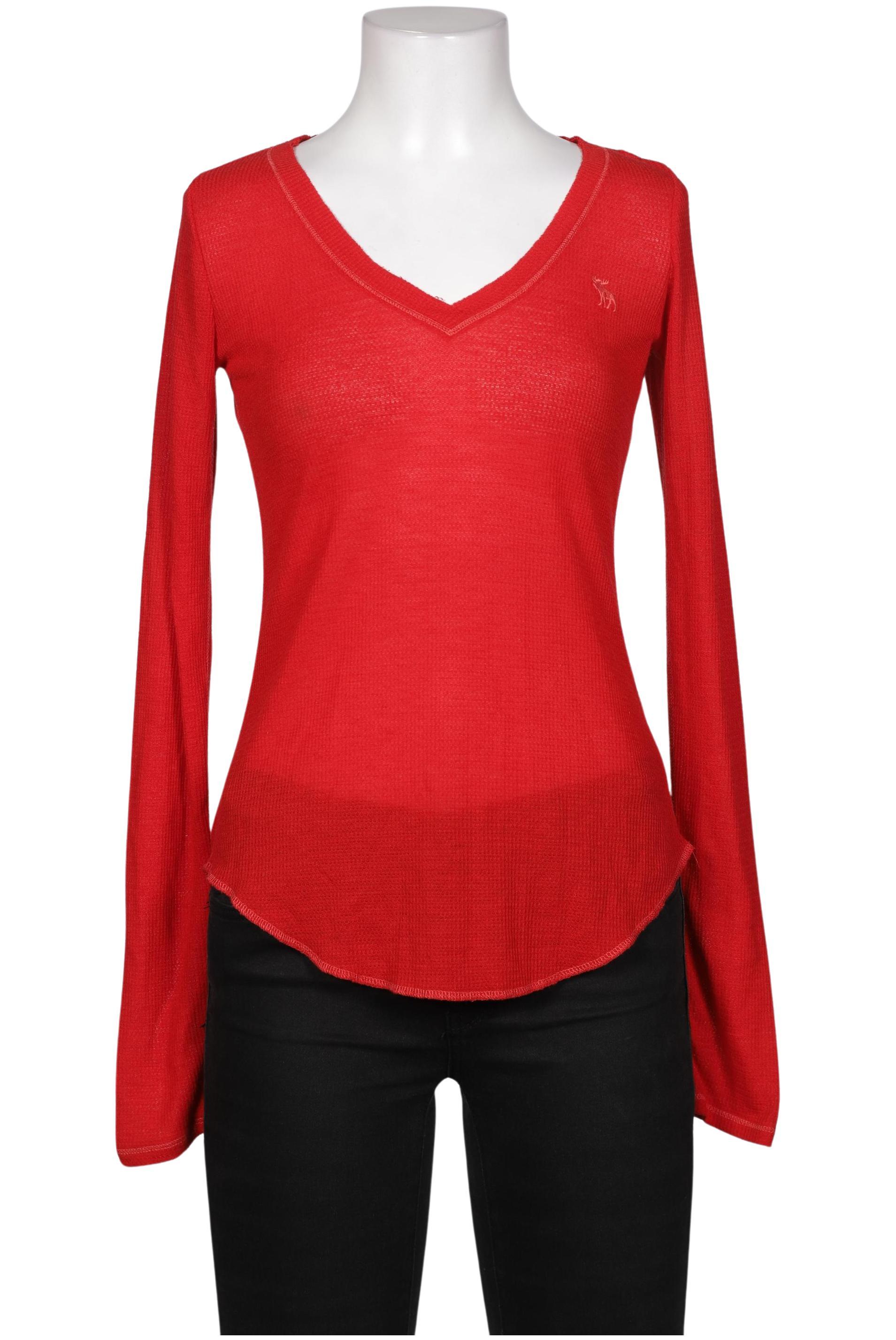 

Abercrombie & Fitch Damen Langarmshirt, rot, Gr. 36