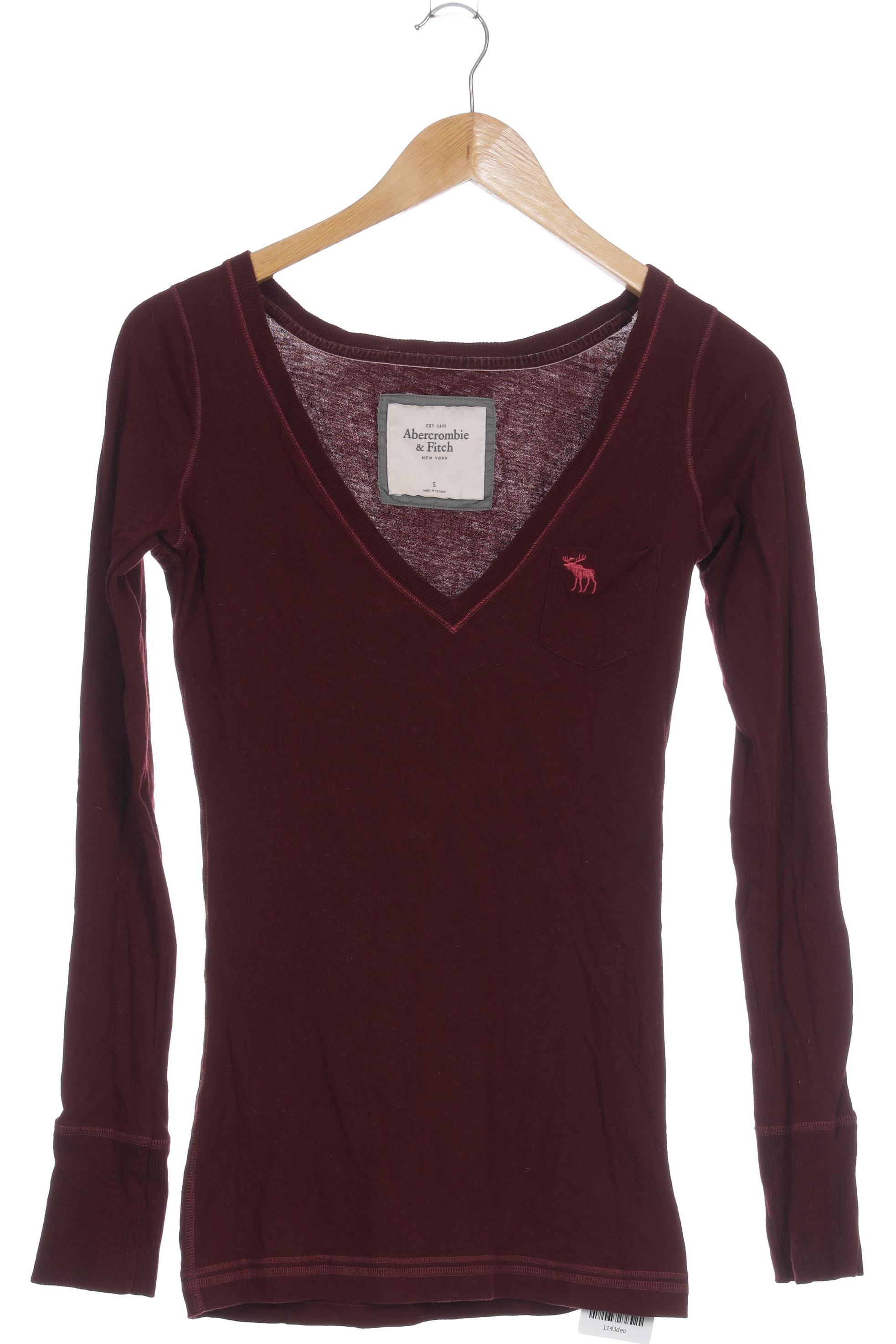 

Abercrombie & Fitch Damen Langarmshirt, rot, Gr. 36
