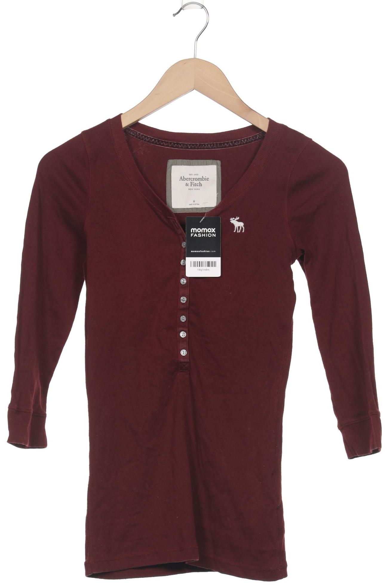 

Abercrombie & Fitch Damen Langarmshirt, bordeaux, Gr. 38